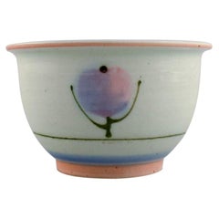 Bodil Manz 'b. 1943', Denmark, Unique Bowl in Glazed Ceramics, 1980's