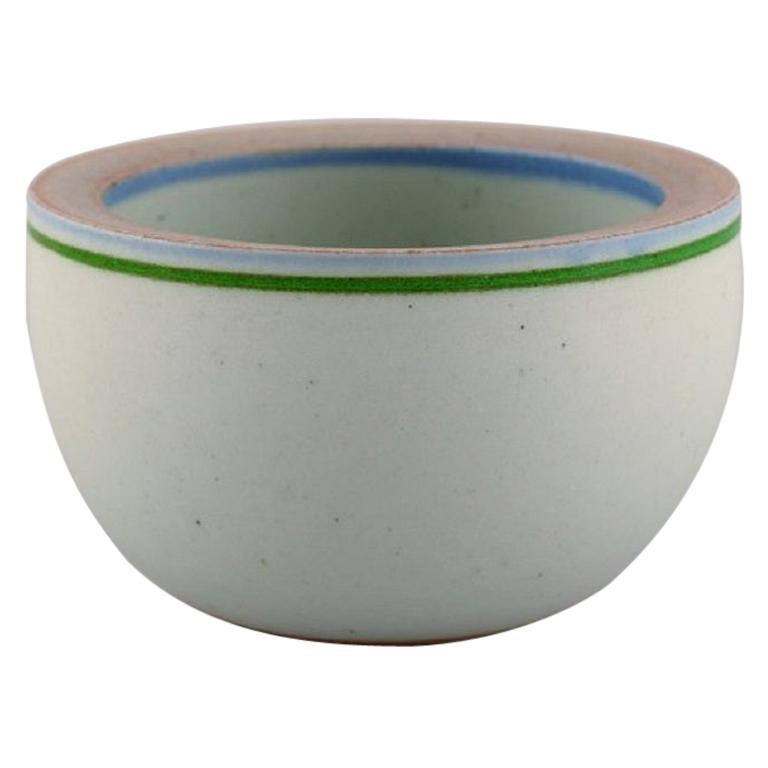 Bodil Manz 'b. 1943', Denmark, Unique Bowl in Glazed Ceramics, 1980's