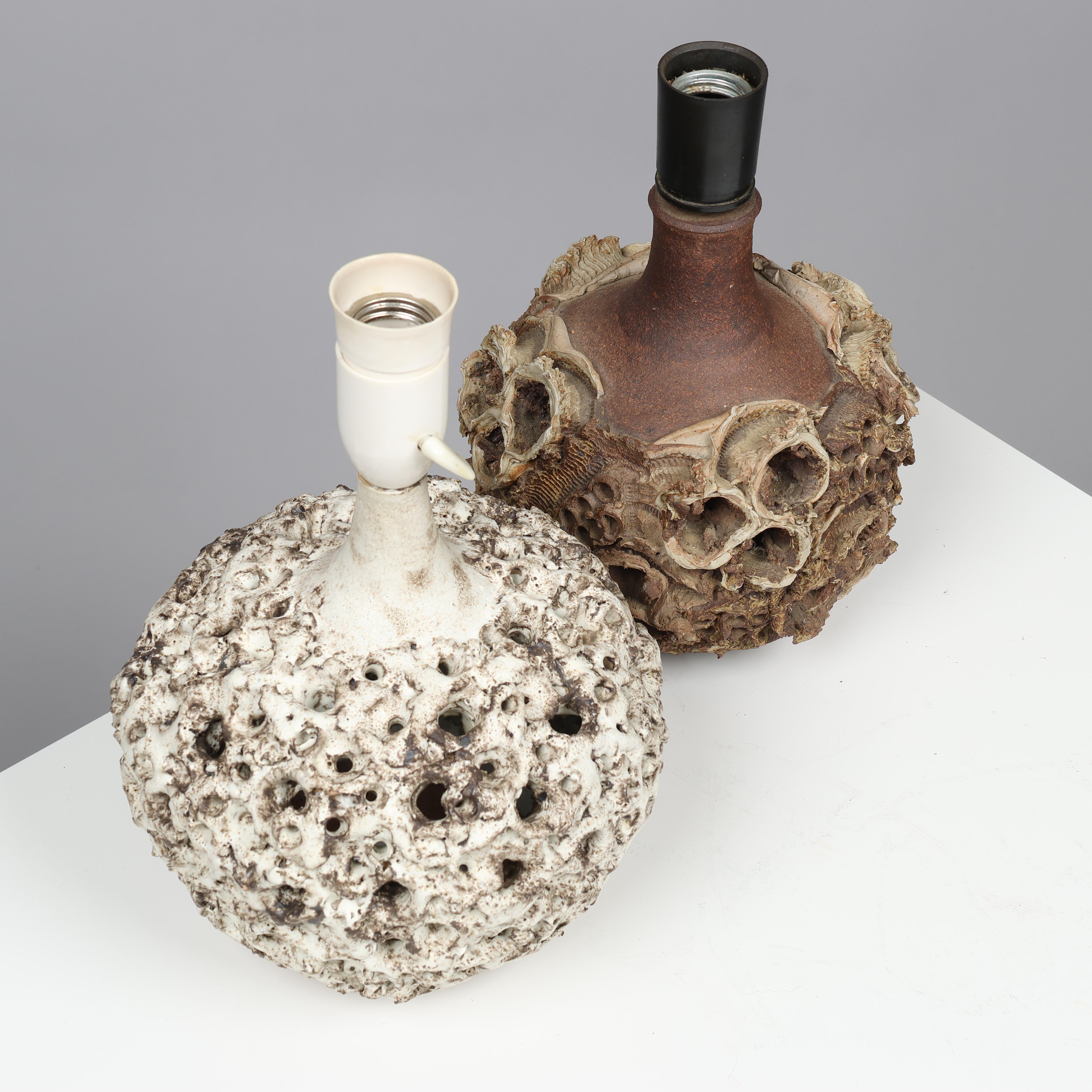 Bodil  Lampe de table Marie Nielsen céramique brutaliste Danemark 1960 Signé en vente 1