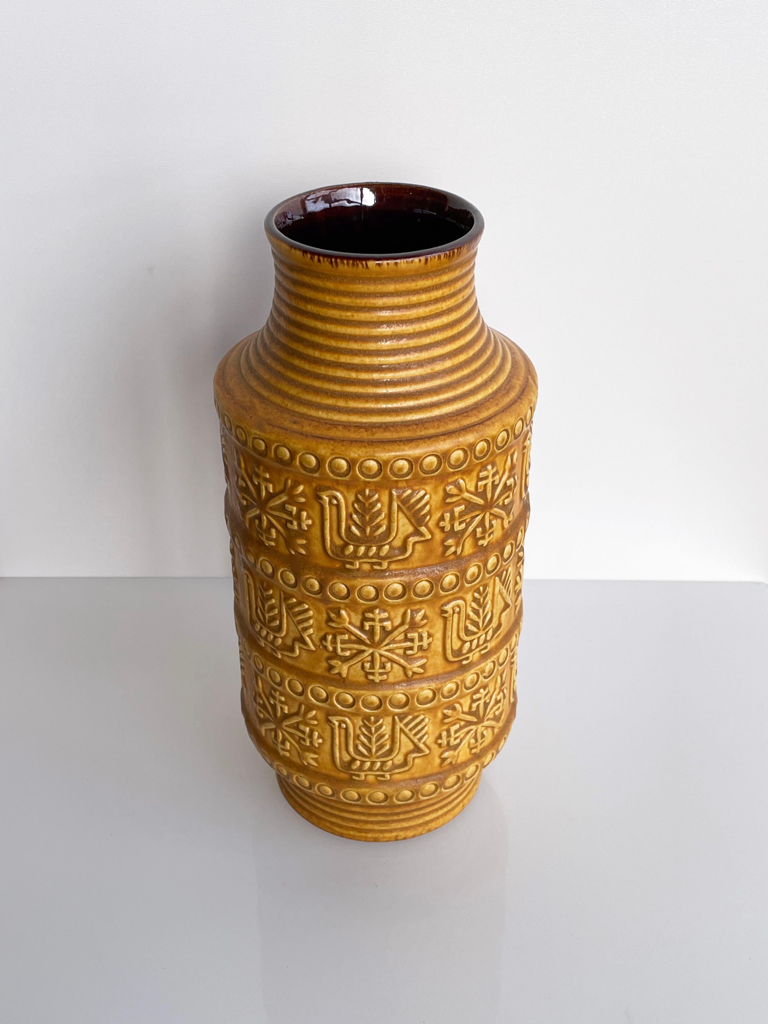 Fired Bodo Mans Vase for Bay Keramik, West Germany 1967 For Sale