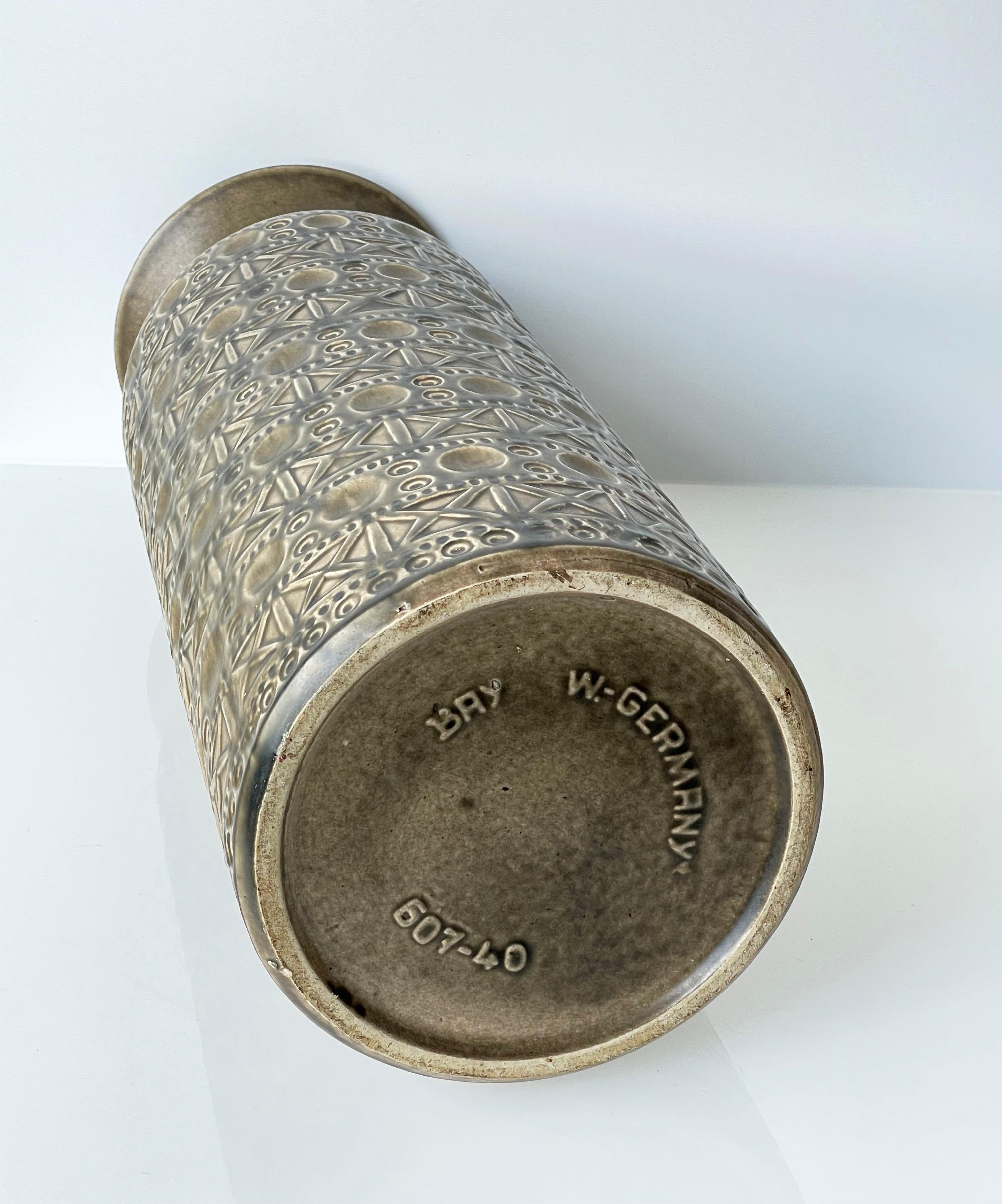 Cotto in fornace Vaso di Bodo Mans per Bay Keramik, Germania Ovest, 1970 ca. in vendita