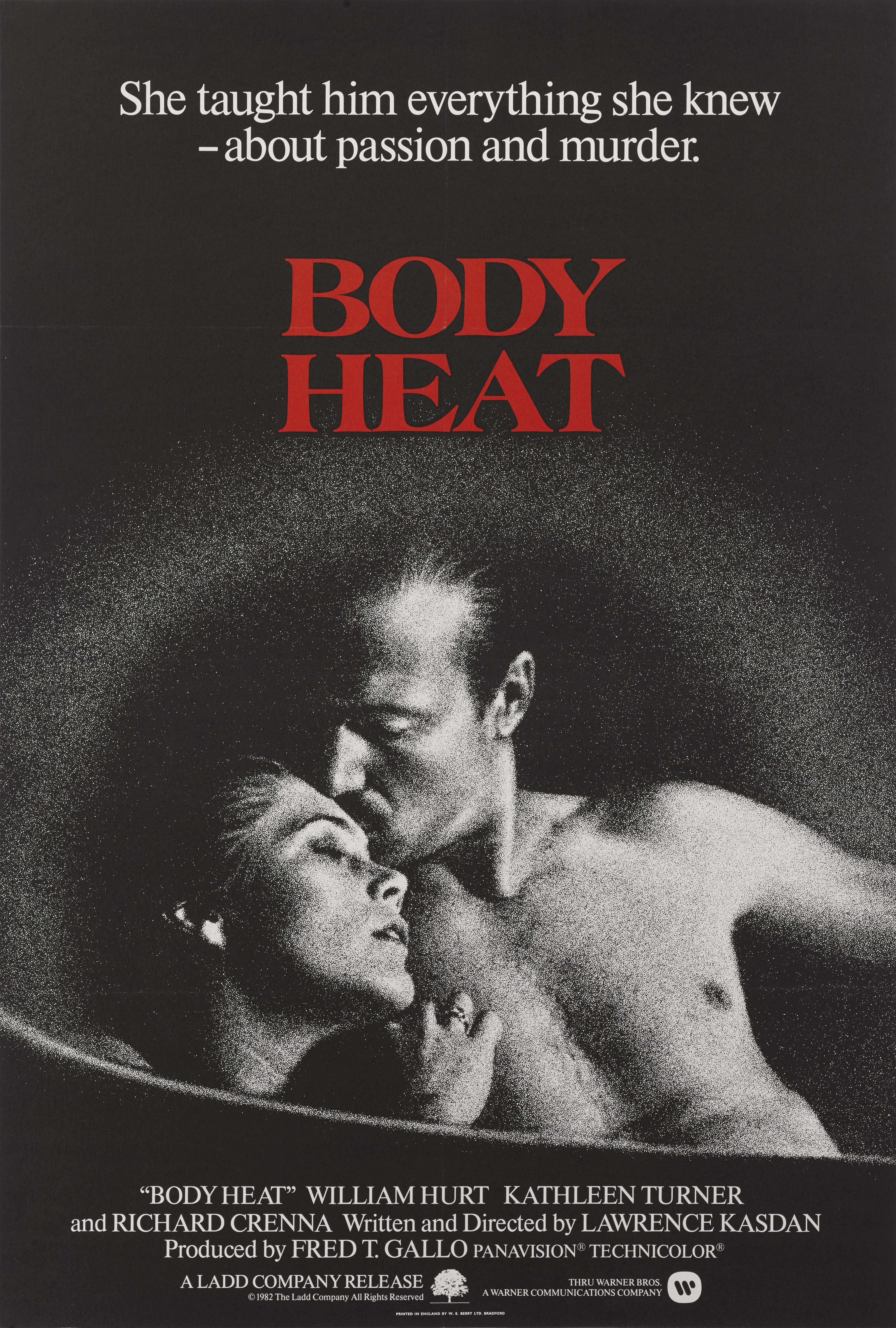 Originales britisches Filmplakat für den Thriller Body Heat von 1981.
Bei diesem Film führte Lawrence Kasdan Regie, in den Hauptrollen spielten William Hurt und Kathleen Turner.
Dieses Plakat ist Erhaltung Leinen zurück und es würde in einem sehr