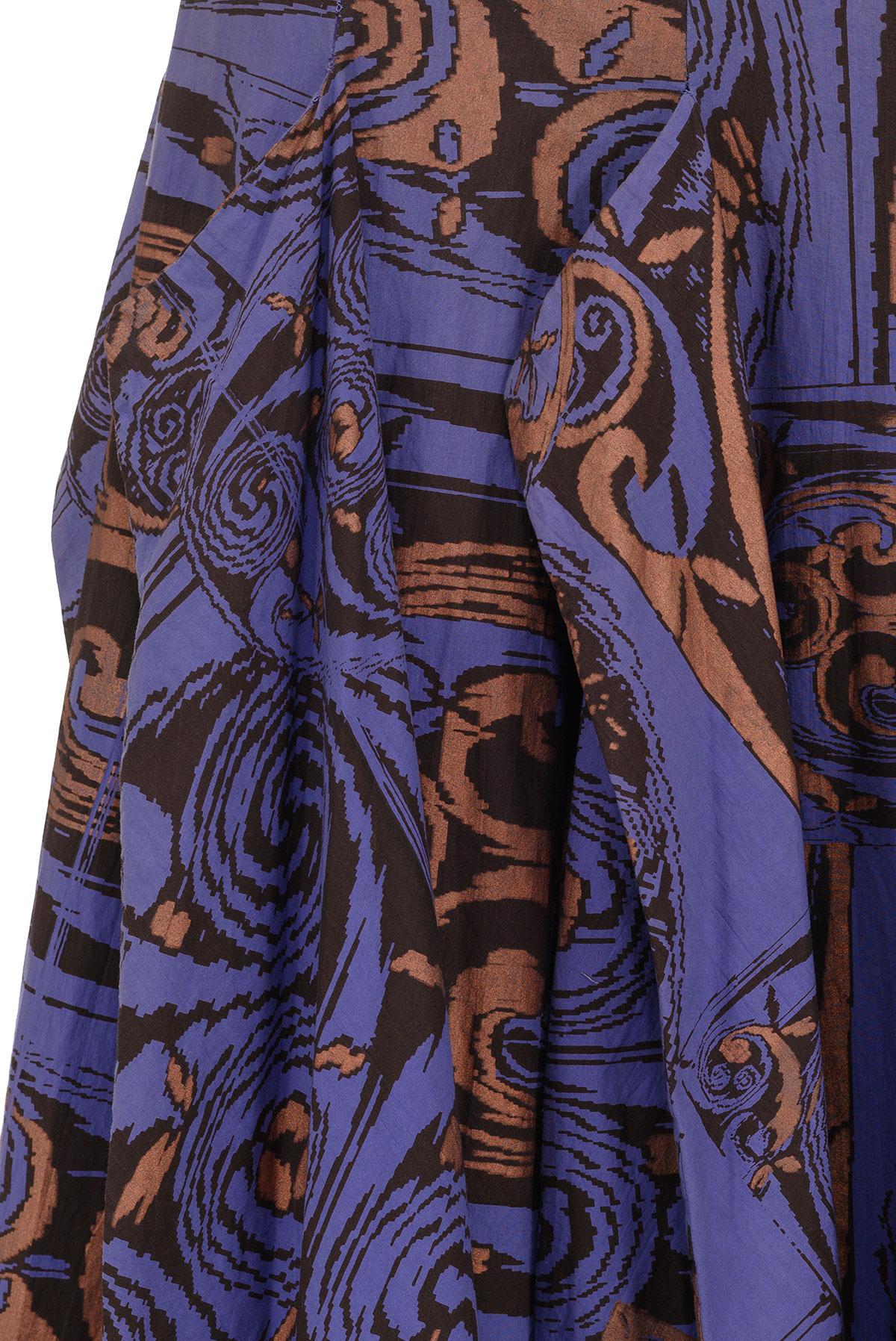 BODY MAP 80'S rare paneled printed maxi skirt For Sale 1