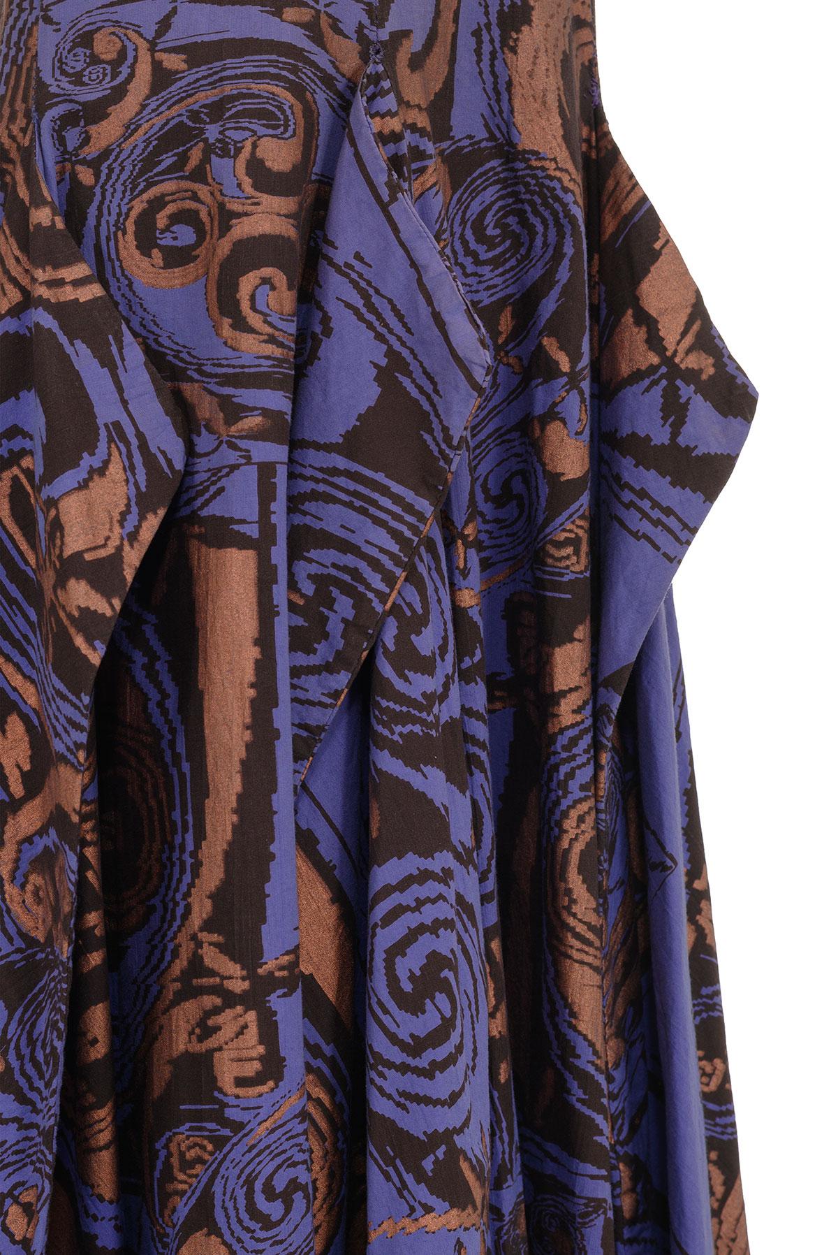 BODY MAP 80'S rare paneled printed maxi skirt For Sale 2