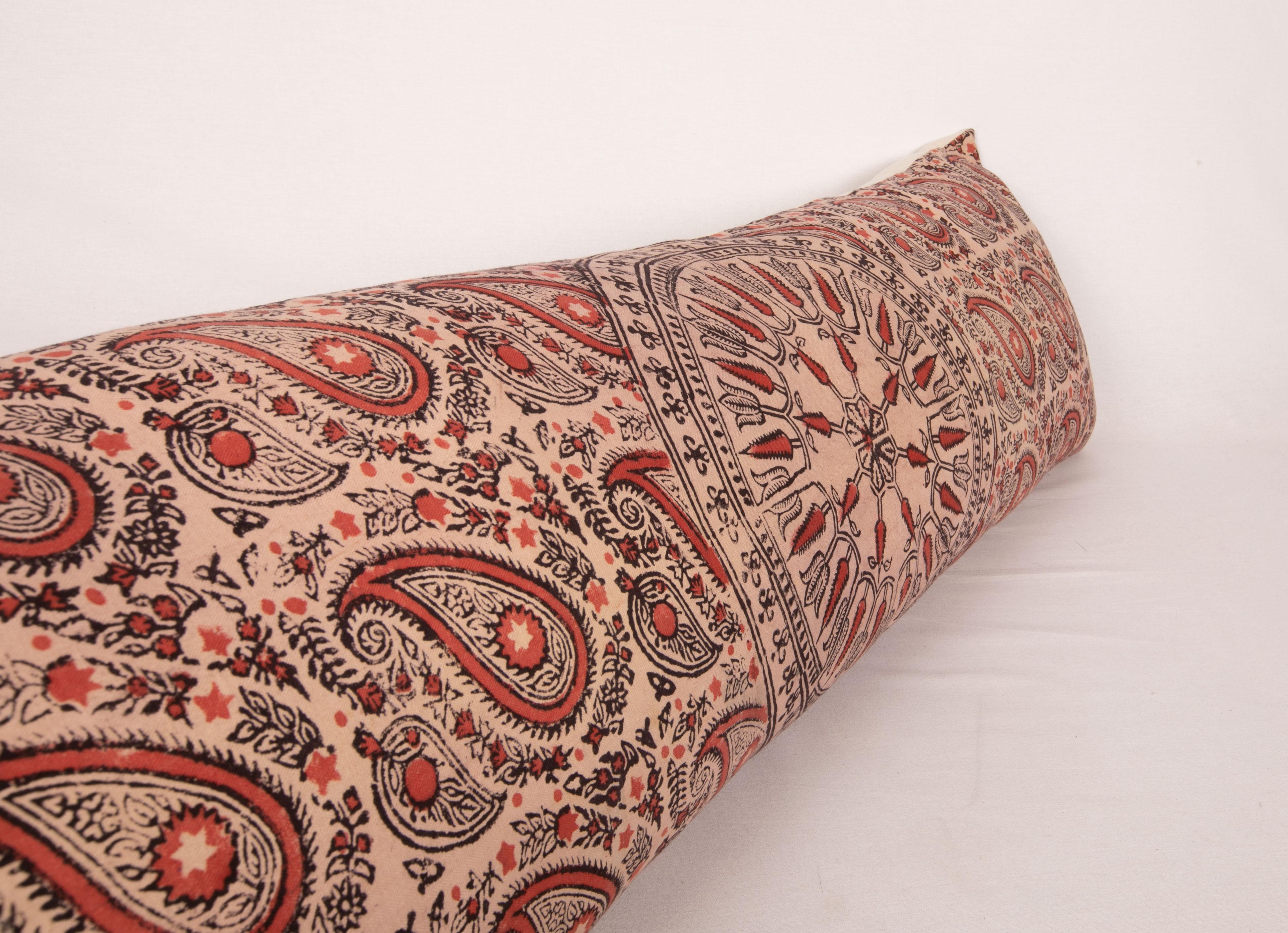 Body Pillow Case Made from an Uzbek Block Print, Early 20th C For Sale 2