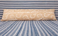 Body Pillow / Lumbar Made from a Vintage Samarkand Suzani, Mid-20th Century