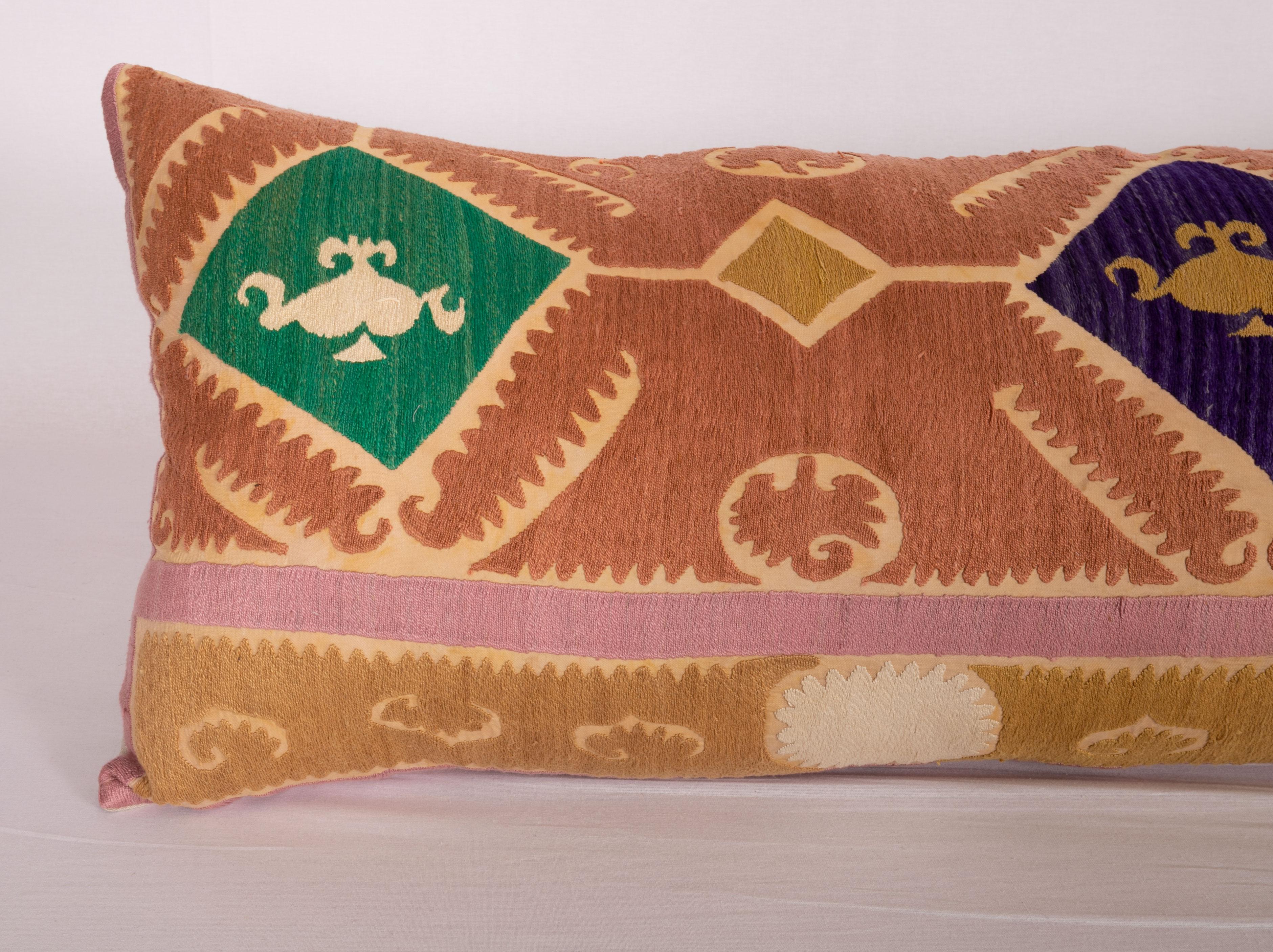 Body Pillow Made from a Vintage Uzbek Suzani, 1970s In Good Condition In Istanbul, TR