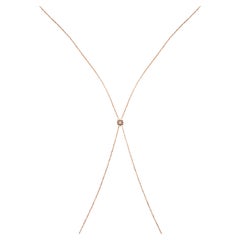 Bodychain Modern 14K Yellow Gold 0.20 Carats White Diamonds "Star Wish" Jewel