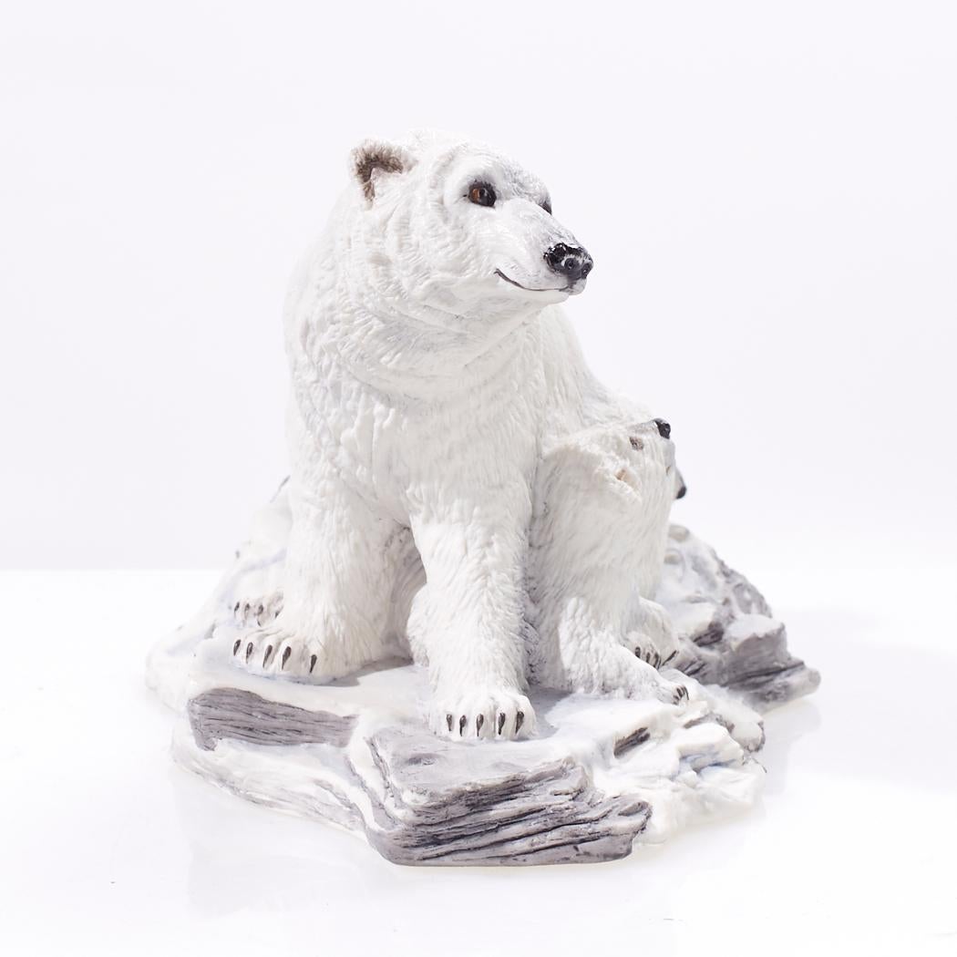 Boehm Porcelain Polar Bear with Cubs Figurine For Sale 2