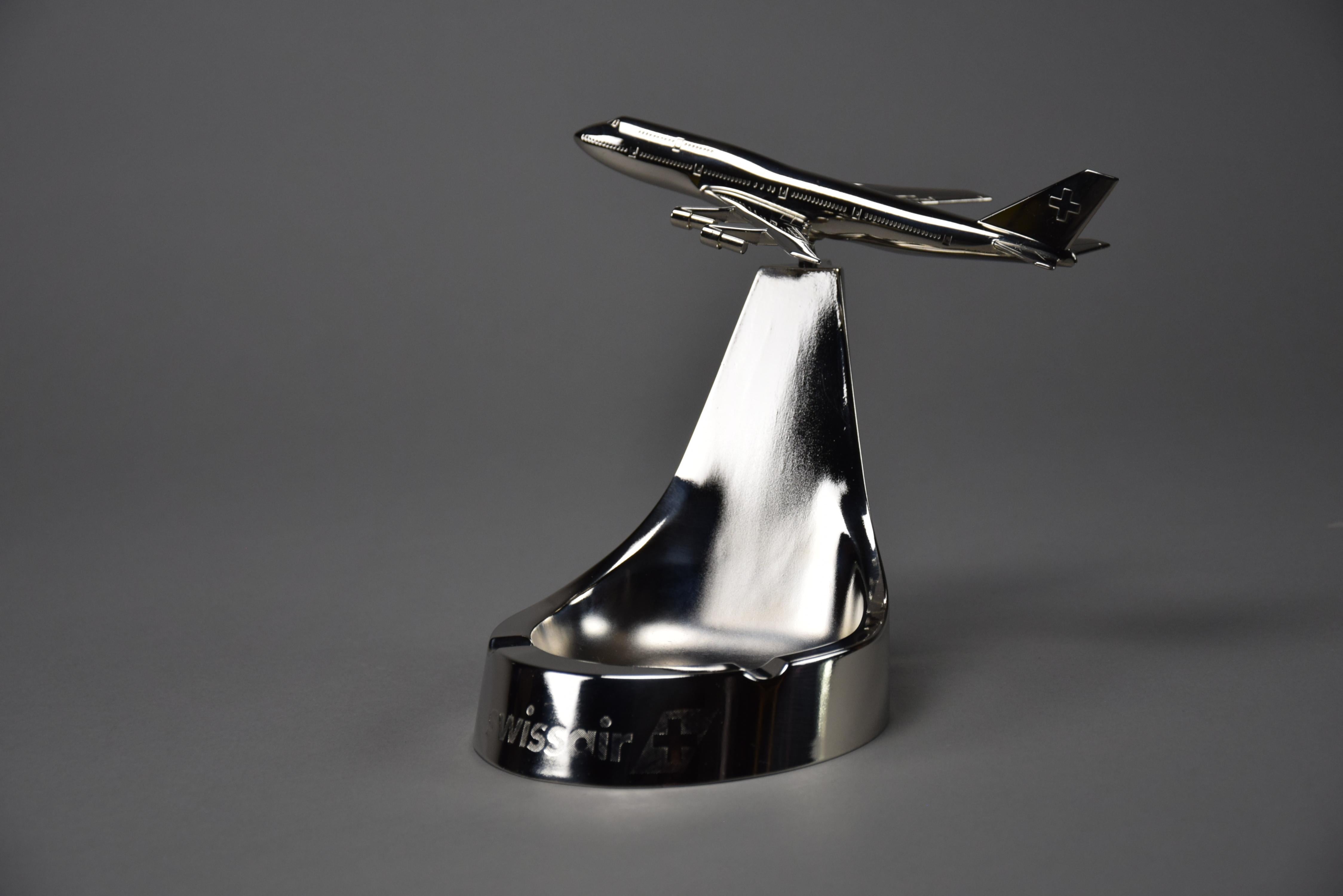 Late 20th Century Boeing 747-300 Promotional Swiss Air Ashtray