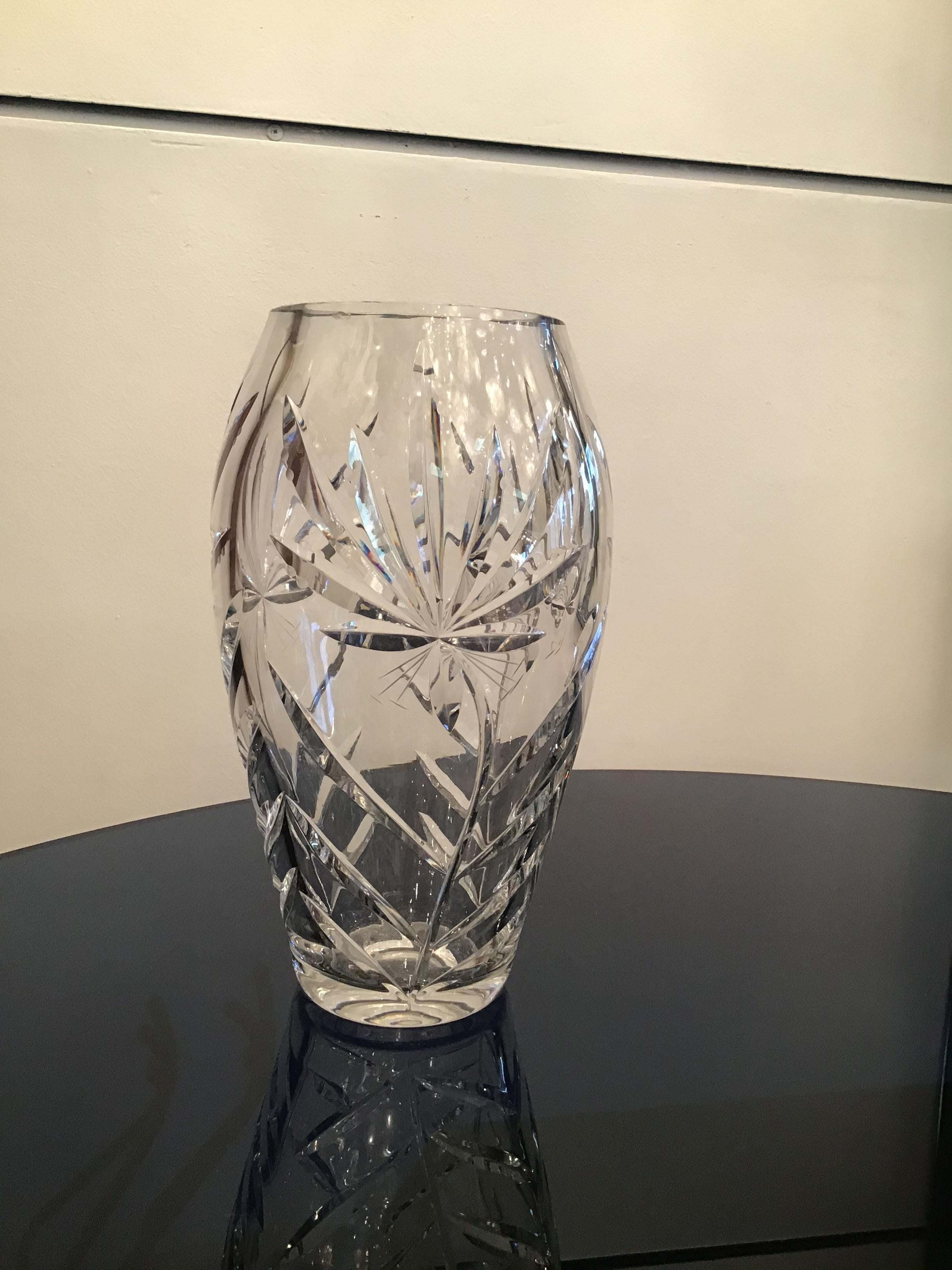 Boemia vase lead crystal 1940 Repubblica Ceca.