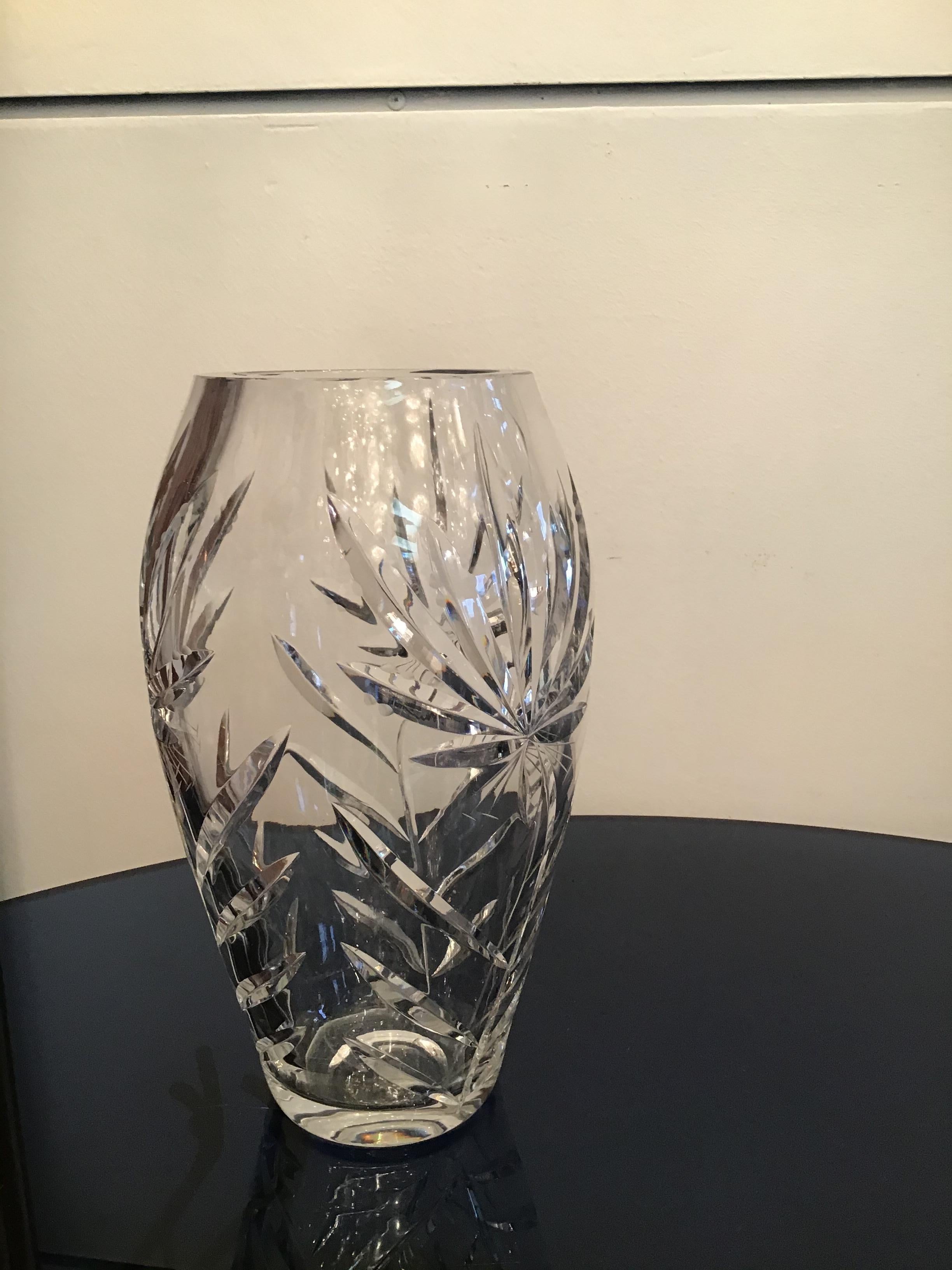 Other Boemia Vase Lead Crystal 1940 Repubblica Ceca For Sale