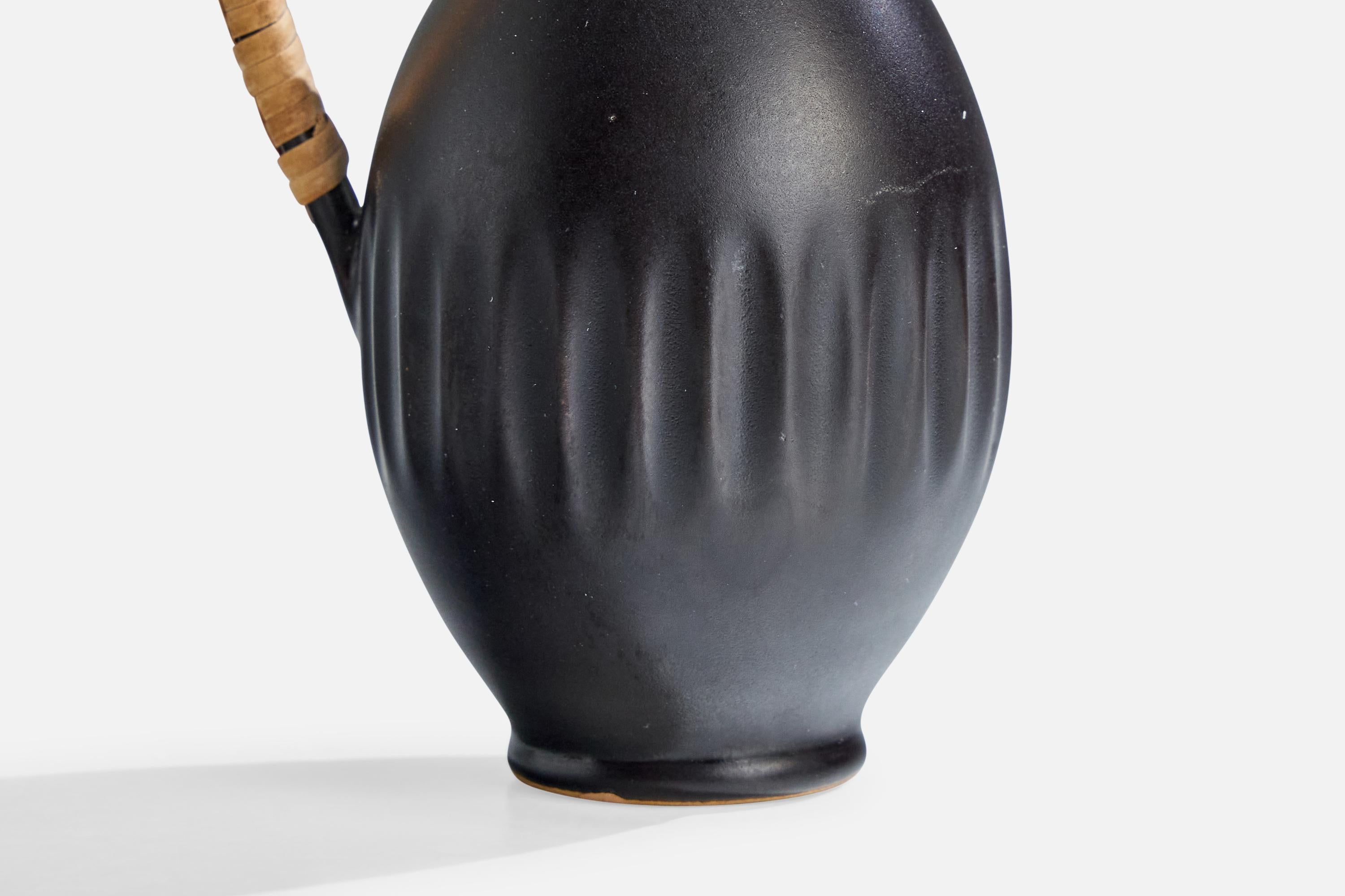 Bofa Keramik, Miniature Pitchers, Ceramic, Rattan, Denmark, 1960s For Sale 5