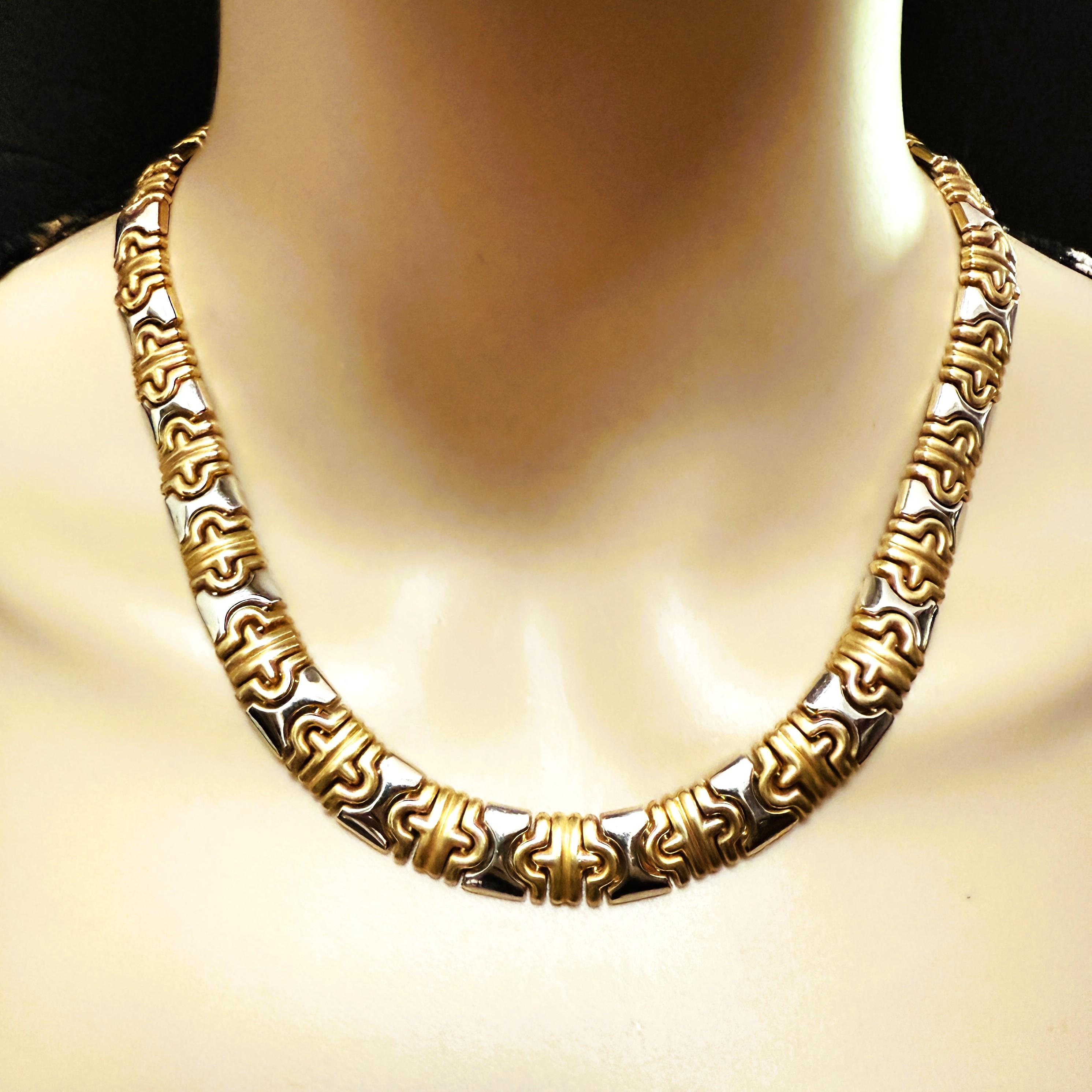 BoG Collier Parentesi en or jaune et blanc 14K 55.5 grammes 18