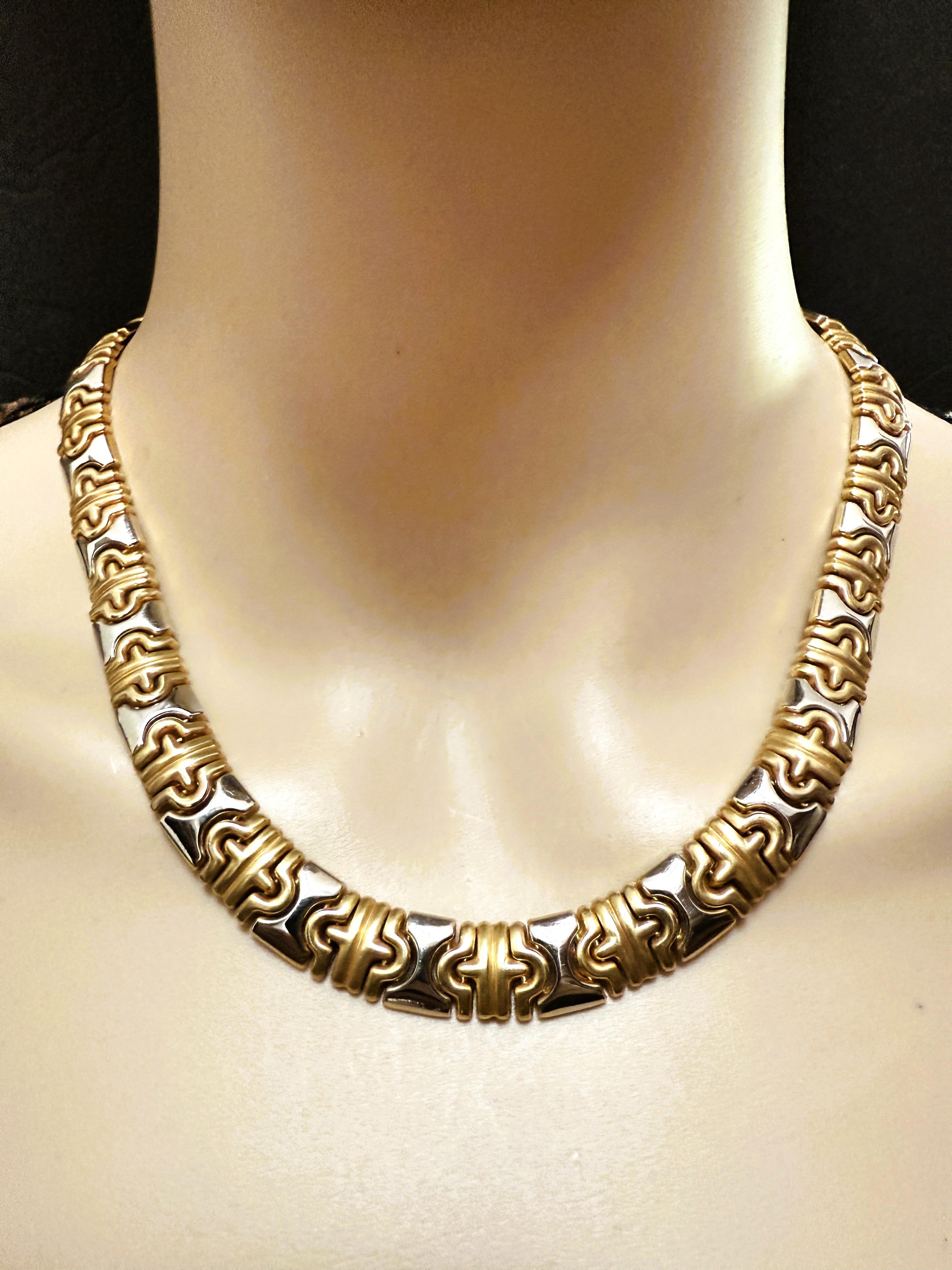 BoG Collier Parentesi en or jaune et blanc 14K 55.5 grammes 18