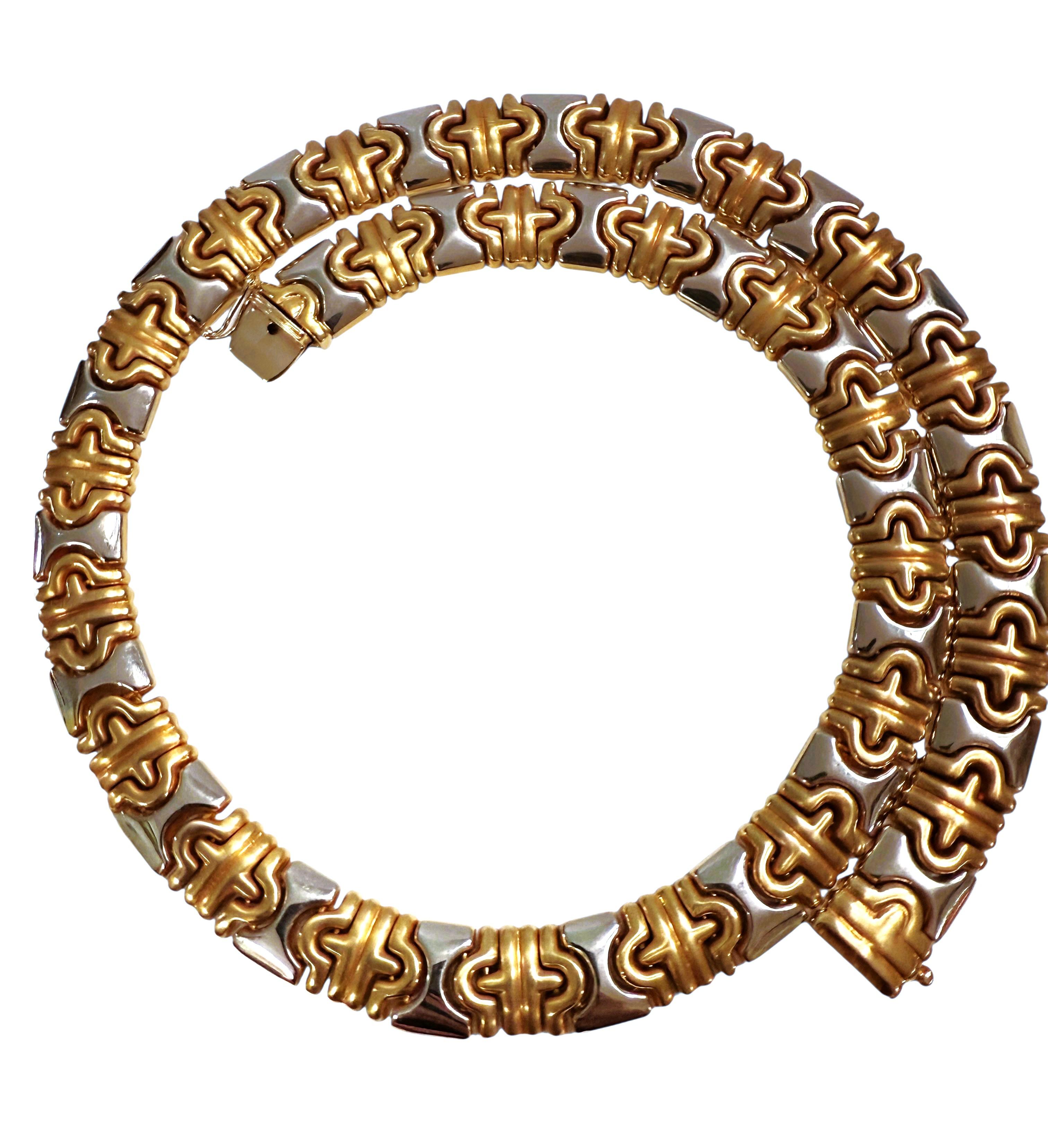 BoG Collier Parentesi en or jaune et blanc 14K 55.5 grammes 18