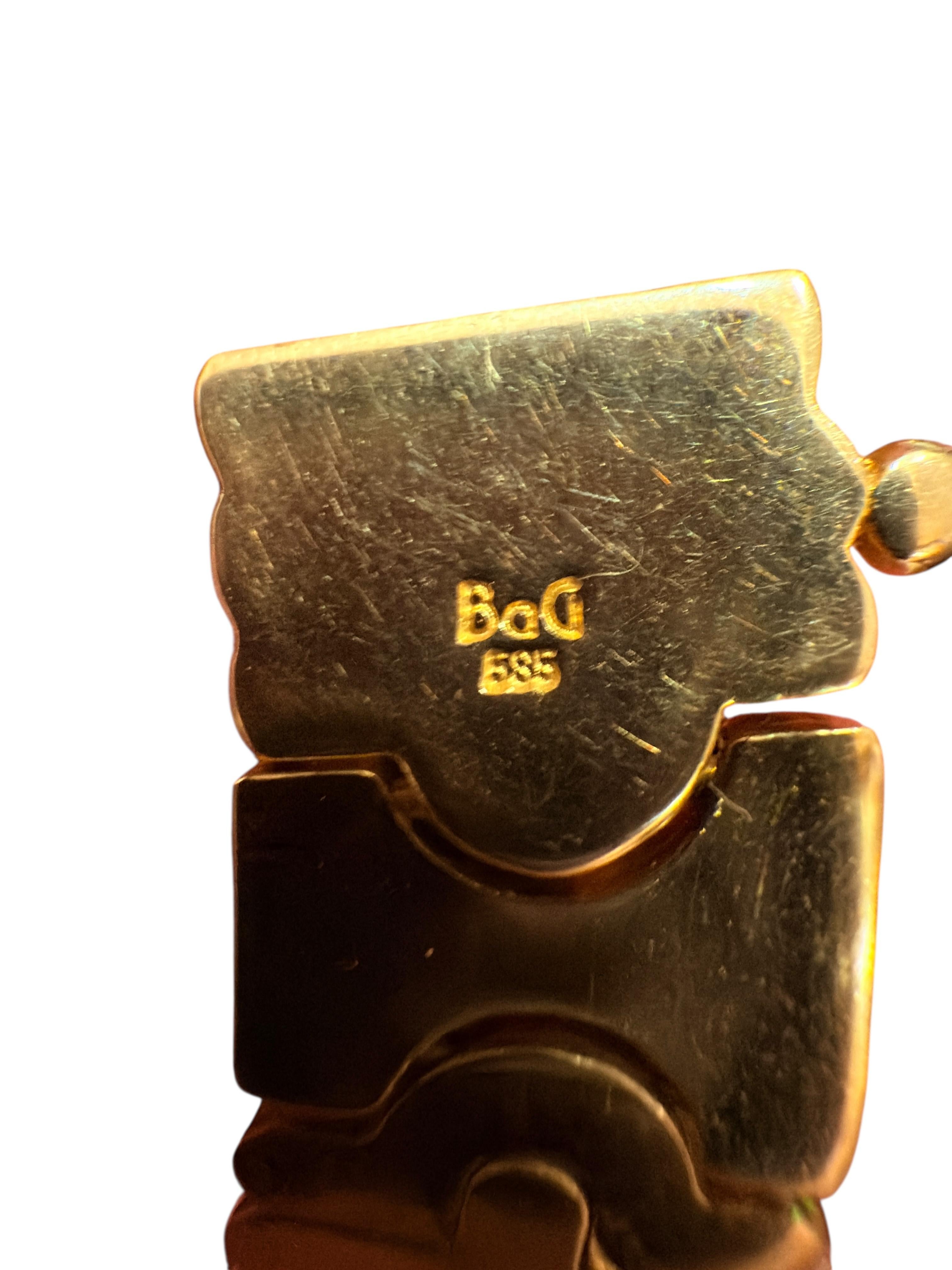 Ce collier est tout simplement riche et exquis !  Il s'agit d'un produit d'occasion, mais comme neuf.  Il s'inspire du collier Parentesi de Bvlgari ou, comme on l'appelle parfois, 