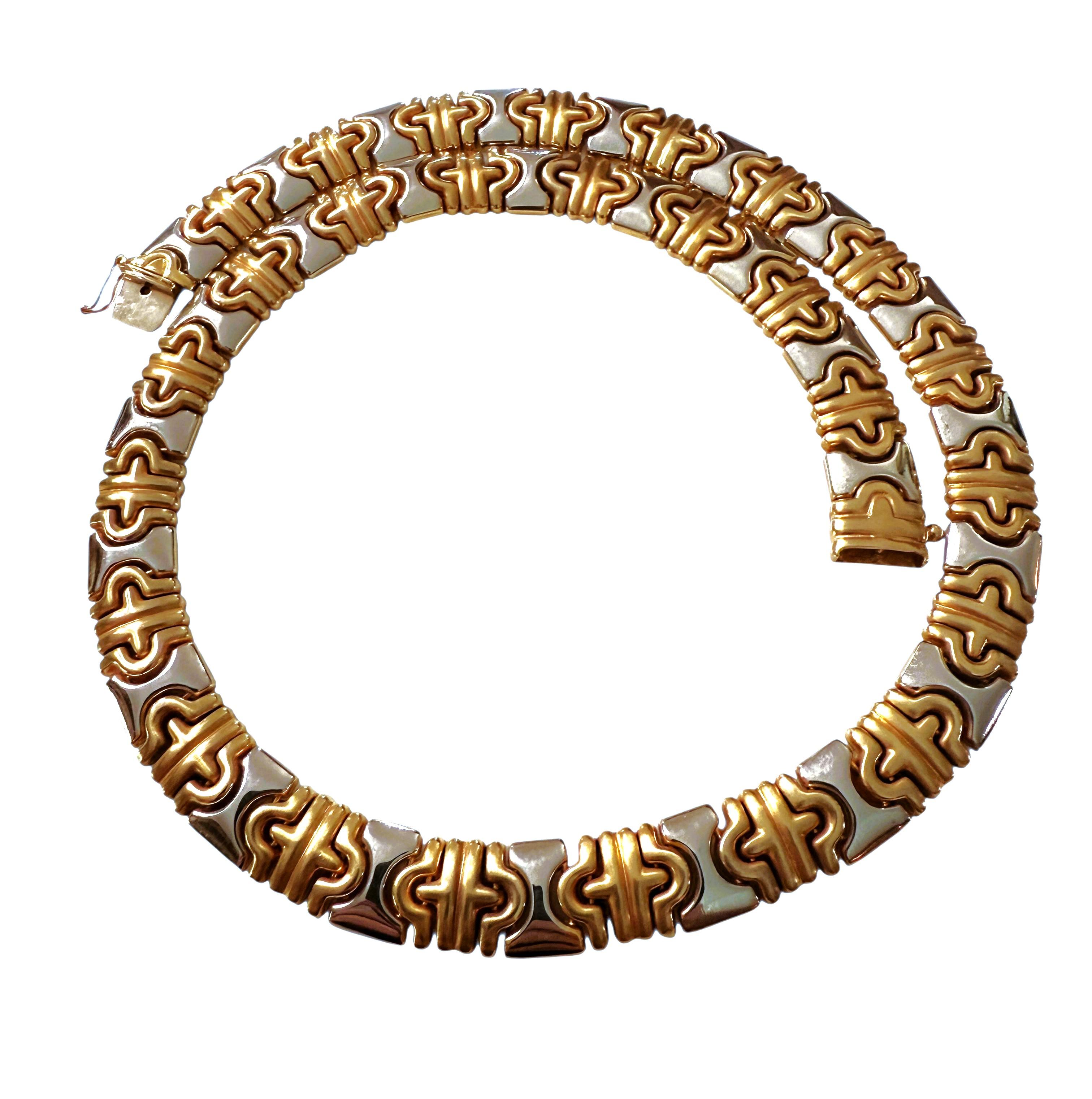 BoG Collier Parentesi en or jaune et blanc 14K 55.5 grammes 18