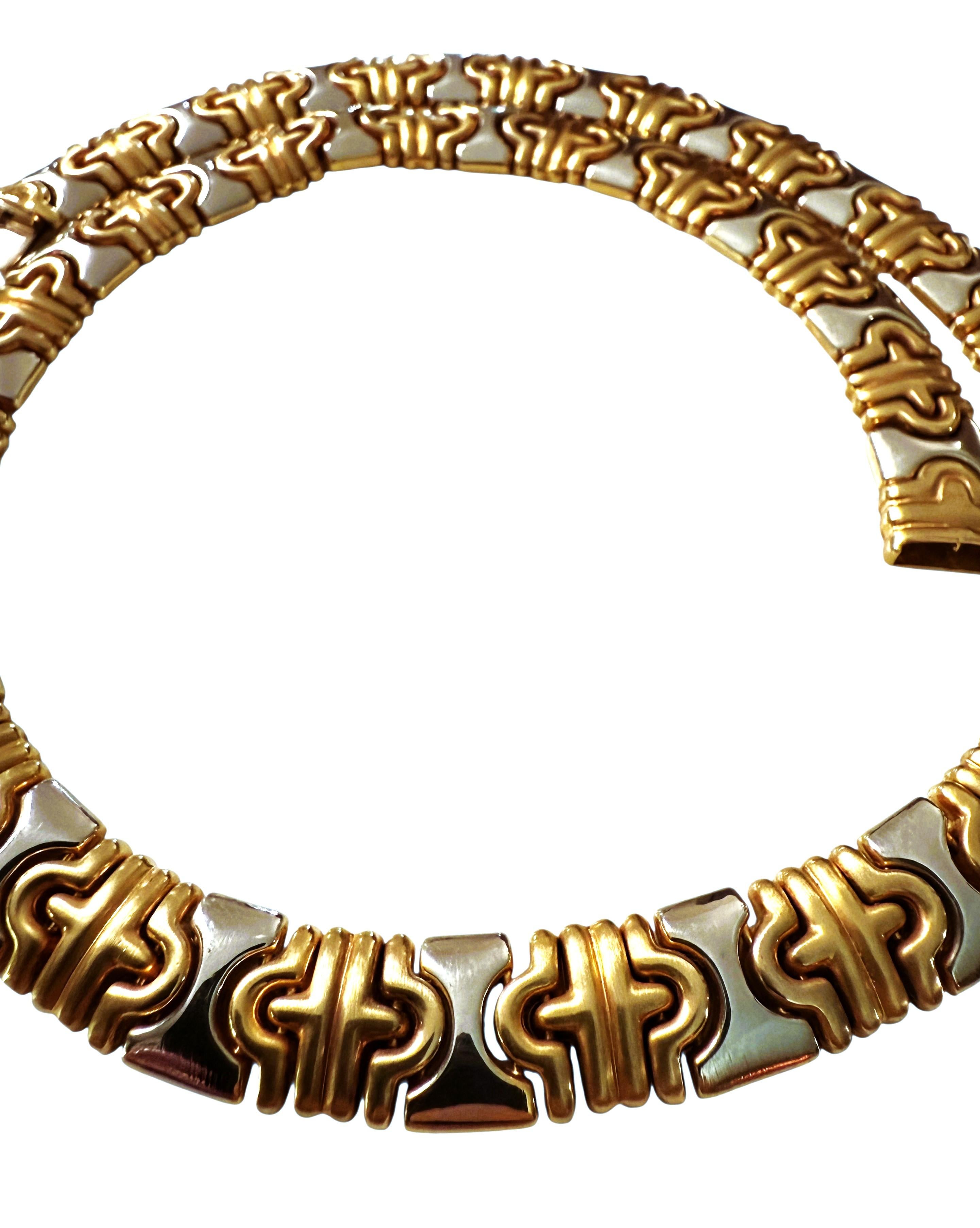 BoG Collier Parentesi en or jaune et blanc 14K 55.5 grammes 18