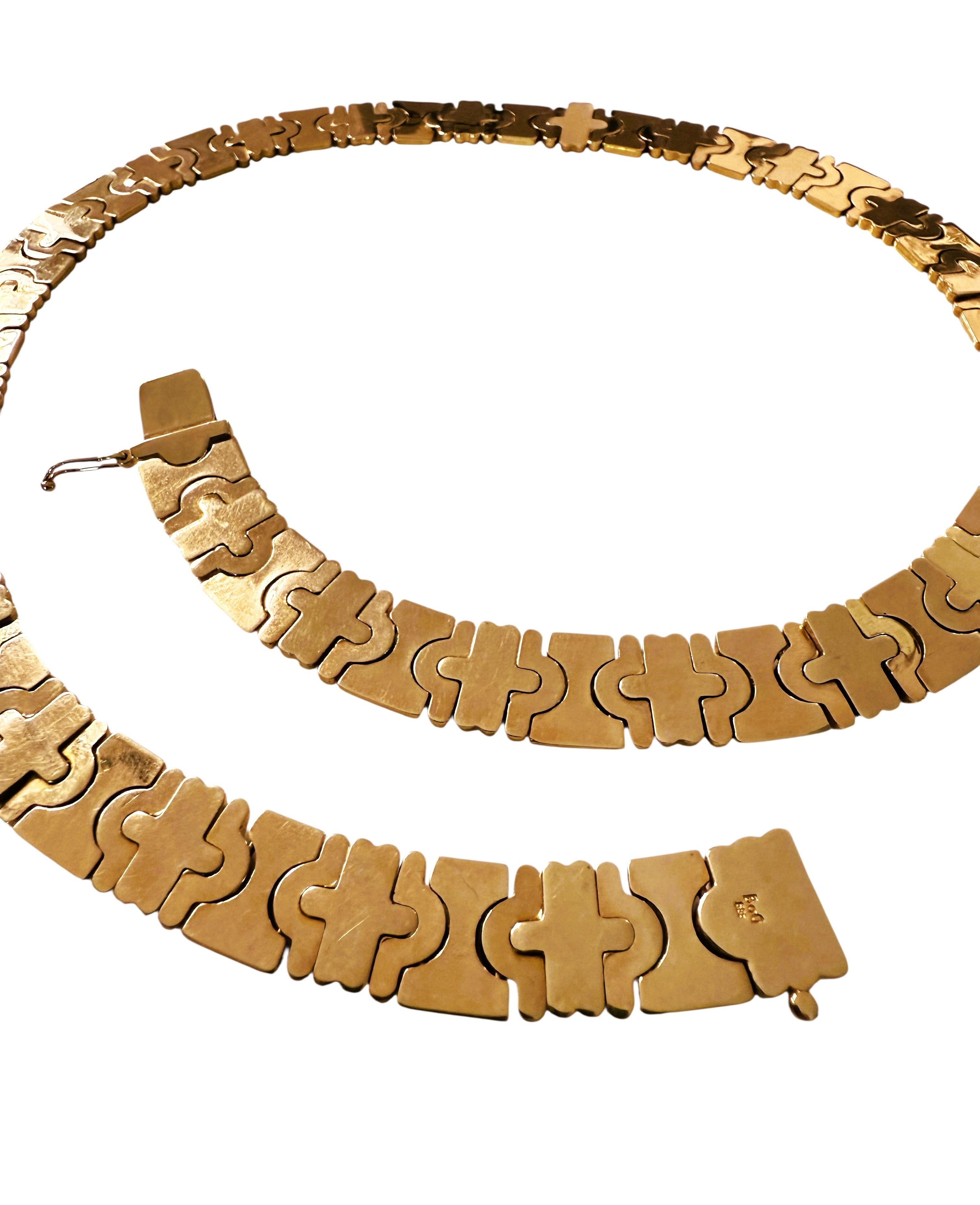BoG Collier Parentesi en or jaune et blanc 14K 55.5 grammes 18