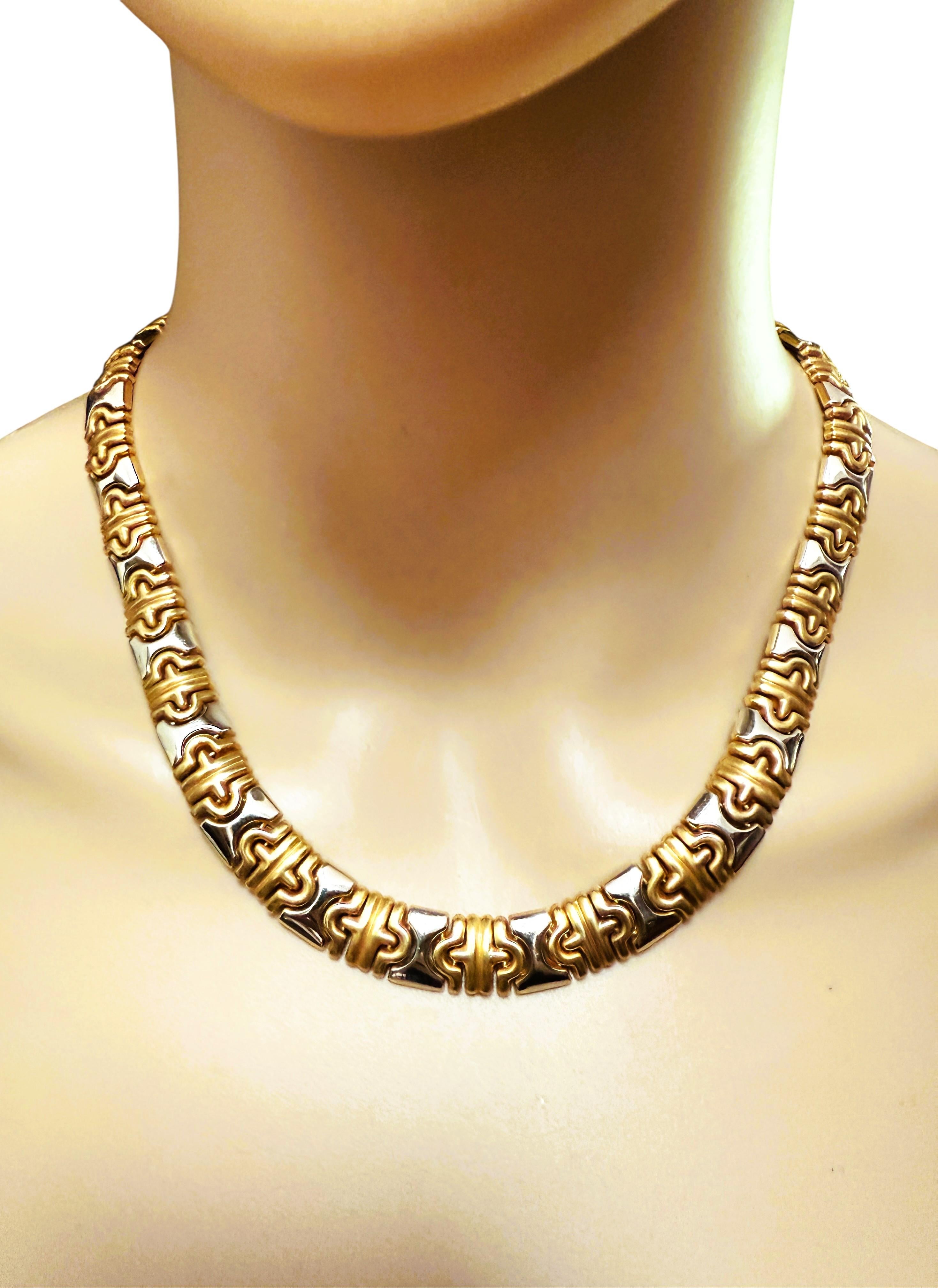 BoG Collier Parentesi en or jaune et blanc 14K 55.5 grammes 18