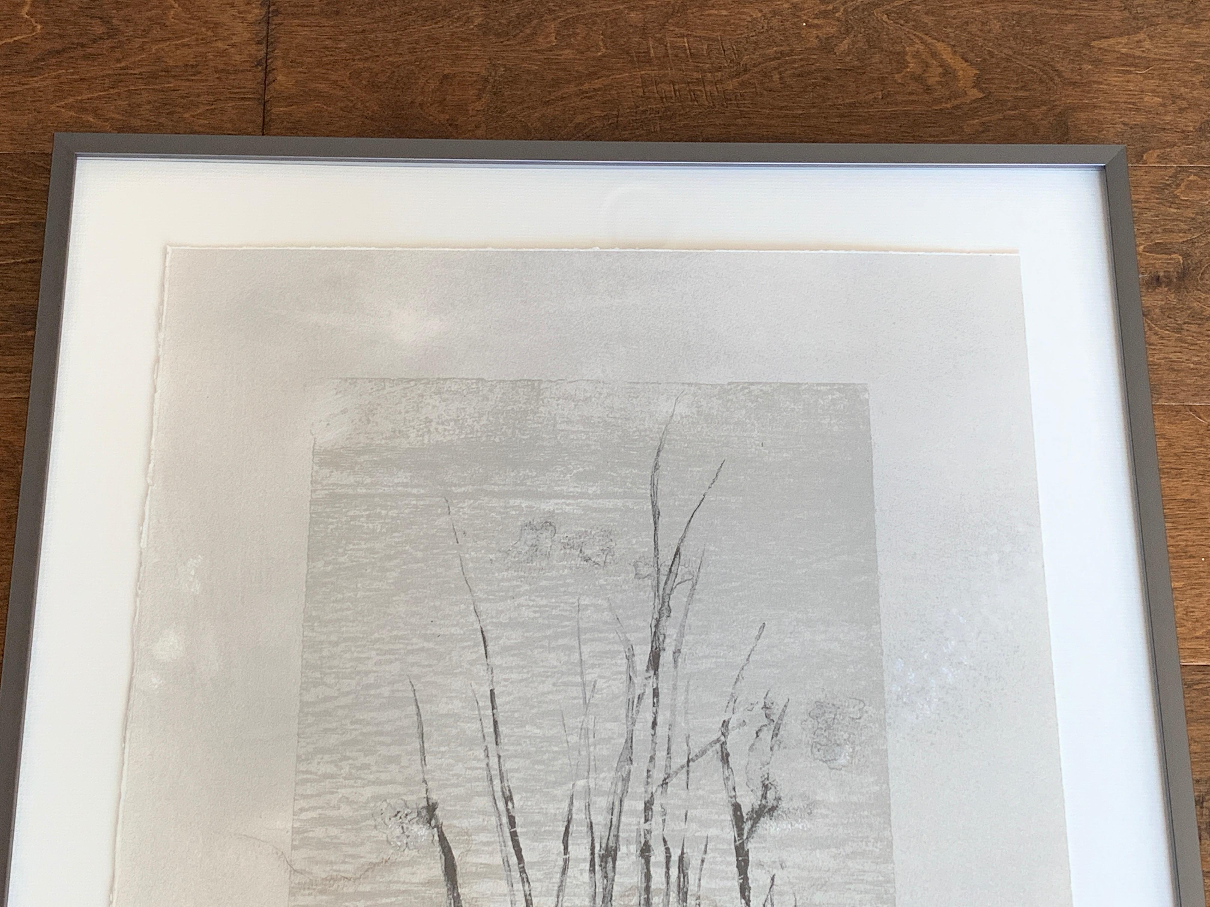 Modern 'Bog Grass' 1/4 Photolithograph Mixed-Media by Laurie Carnohan, 2019