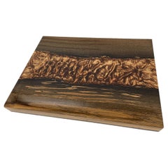 Bog Oak and Gold Epoxy Cutting Board