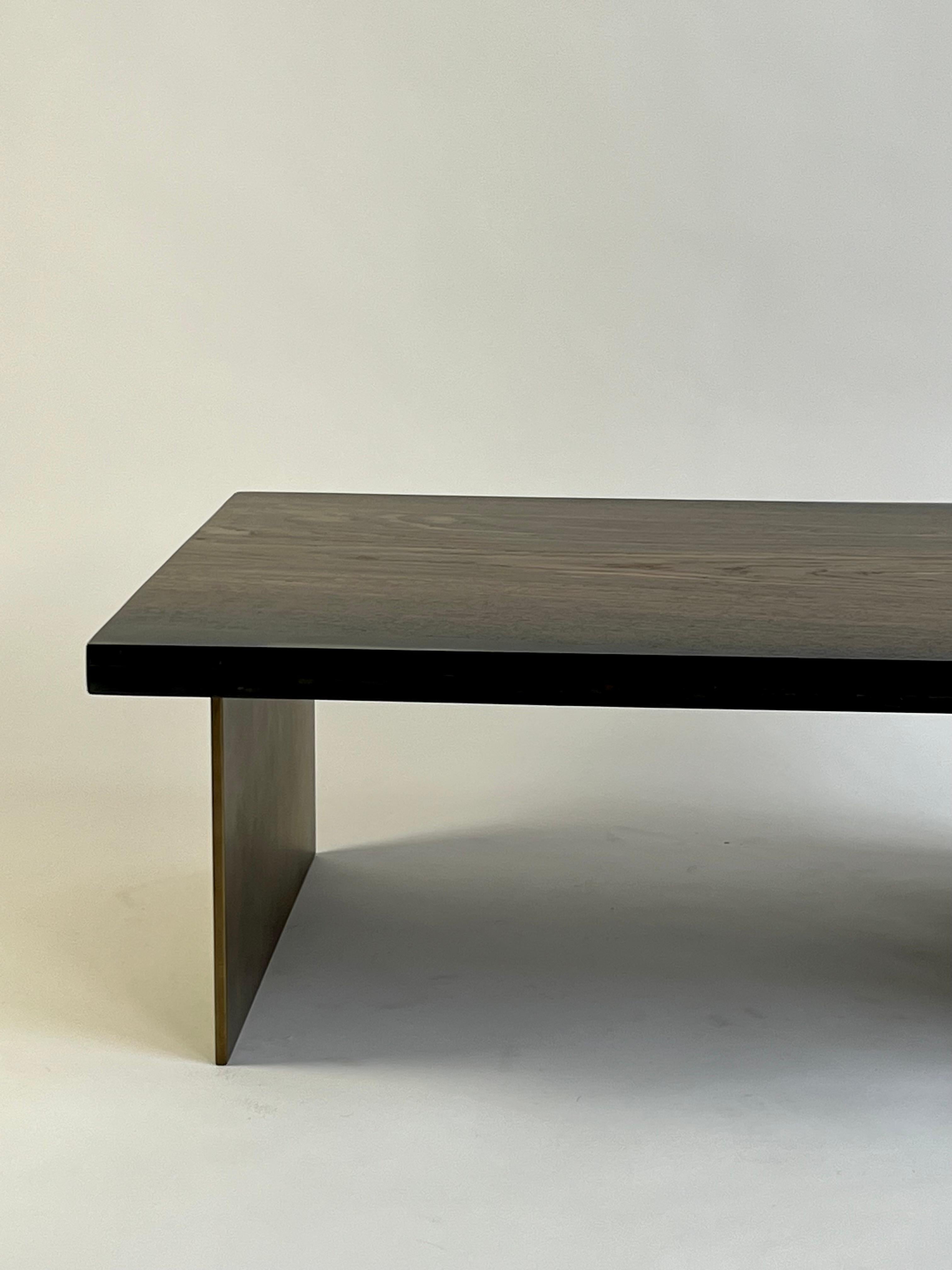Contemporary Rectangular wooden coffee table