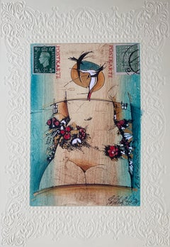 Un nudo. Stampa contemporanea, Colorato, Goffrato, Francobollo postale, Artista europeo