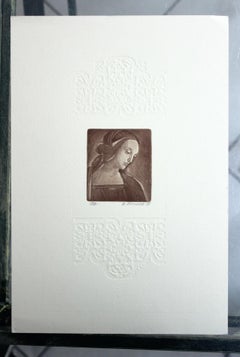 A portrait. Contemporary print, Embossed paper, Monochromatic