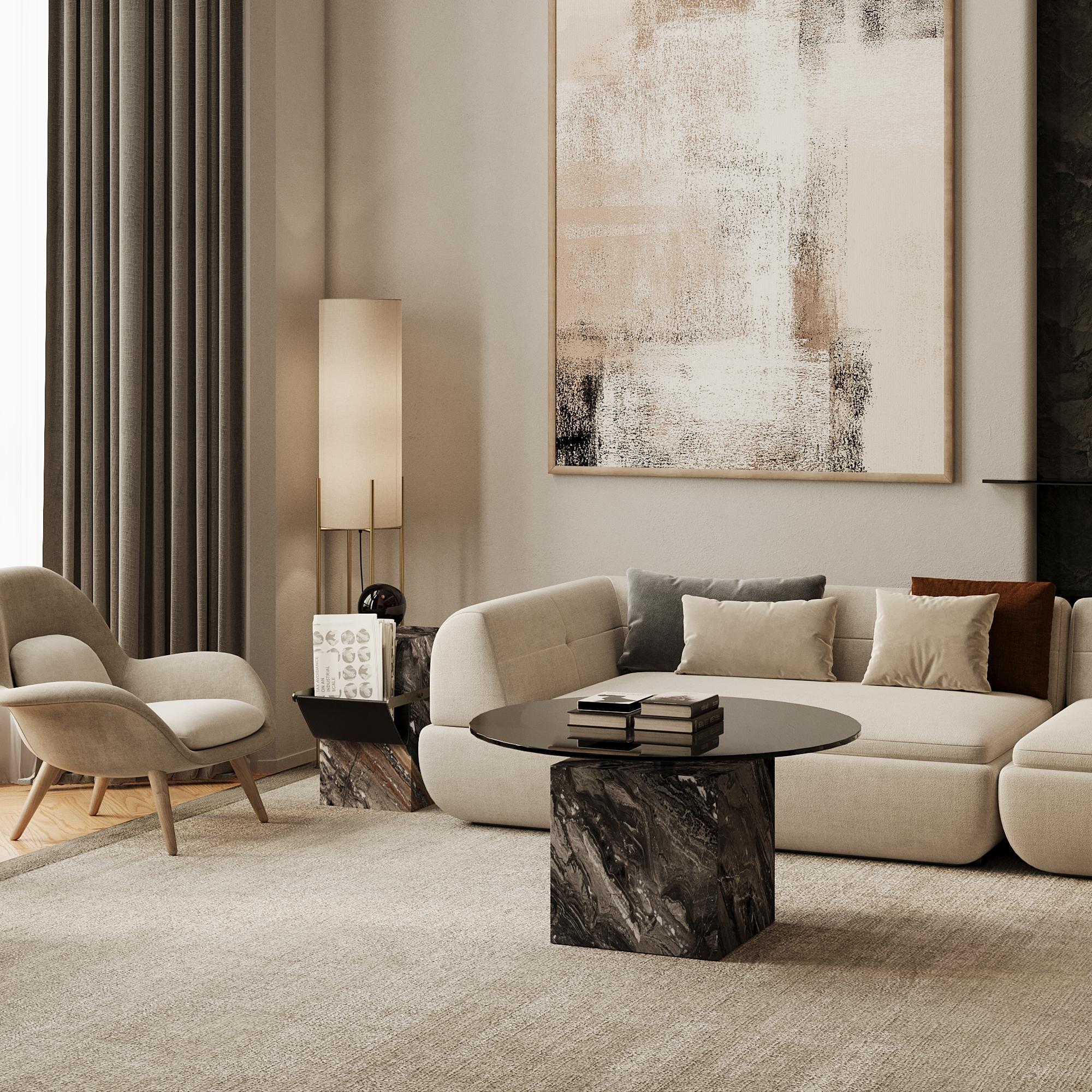 Bogense - Marble Coffee Table - Black Eagle For Sale 2