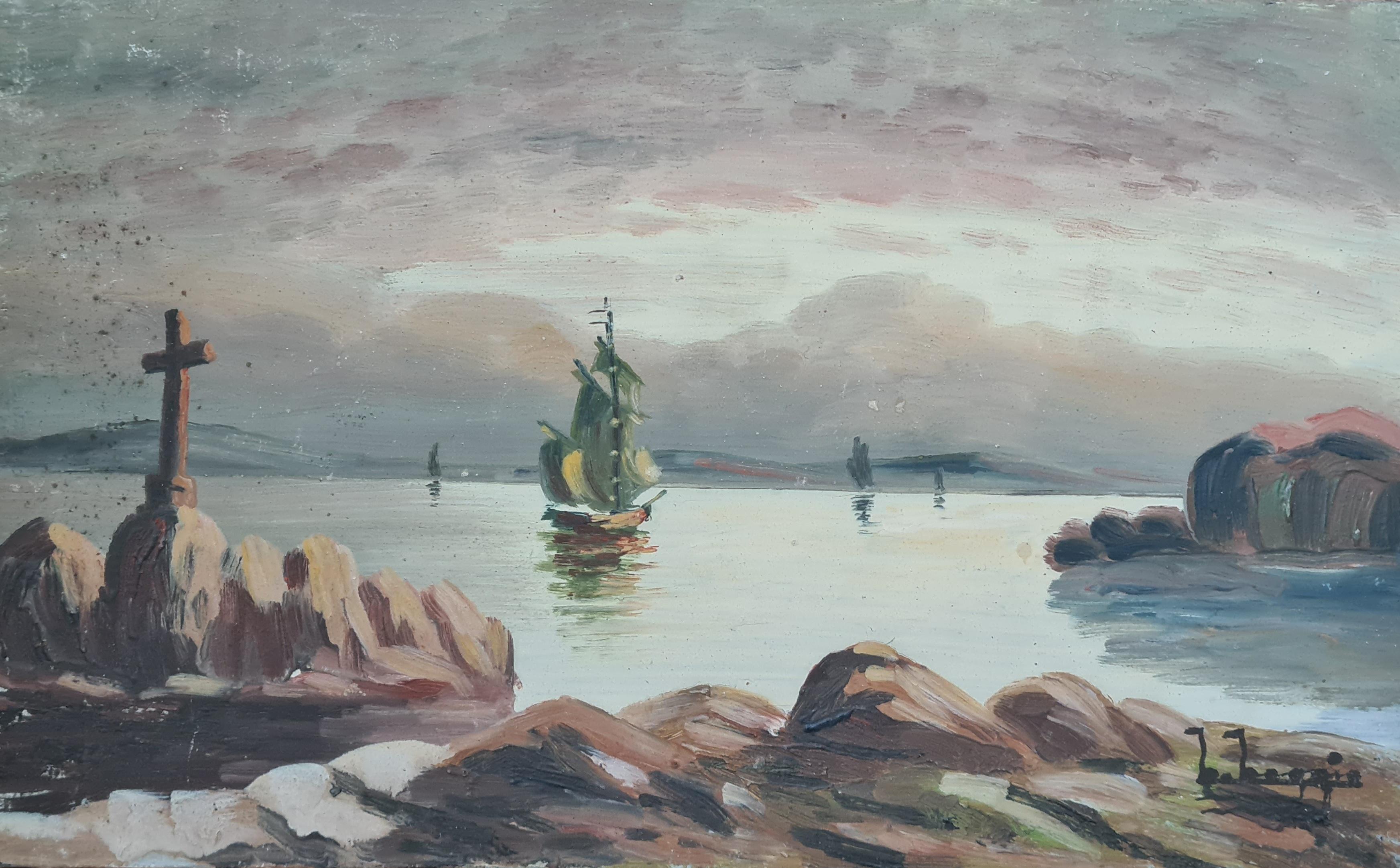 Boggio Landscape Painting - Sailing Away