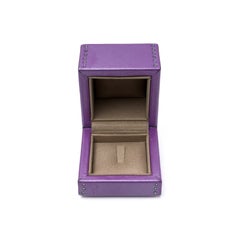 Caja de presentación para anillos de cuero morado Boghossian de BOGH-ART