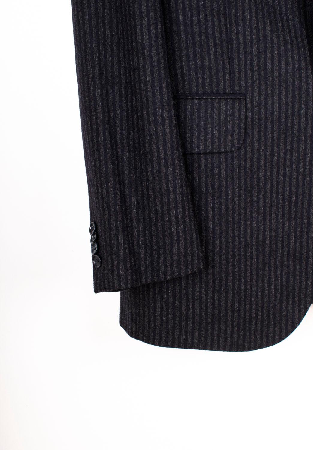 Boglioli Herren Anzug Gestreift Zweiteilig Blazer Hose Größe IT52/L im Zustand „Hervorragend“ im Angebot in Kaunas, LT