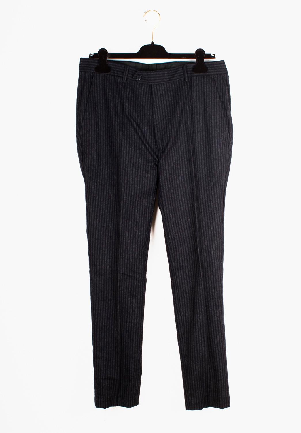 Boglioli Herren Anzug Gestreift Zweiteilig Blazer Hose Größe IT52/L im Angebot 5