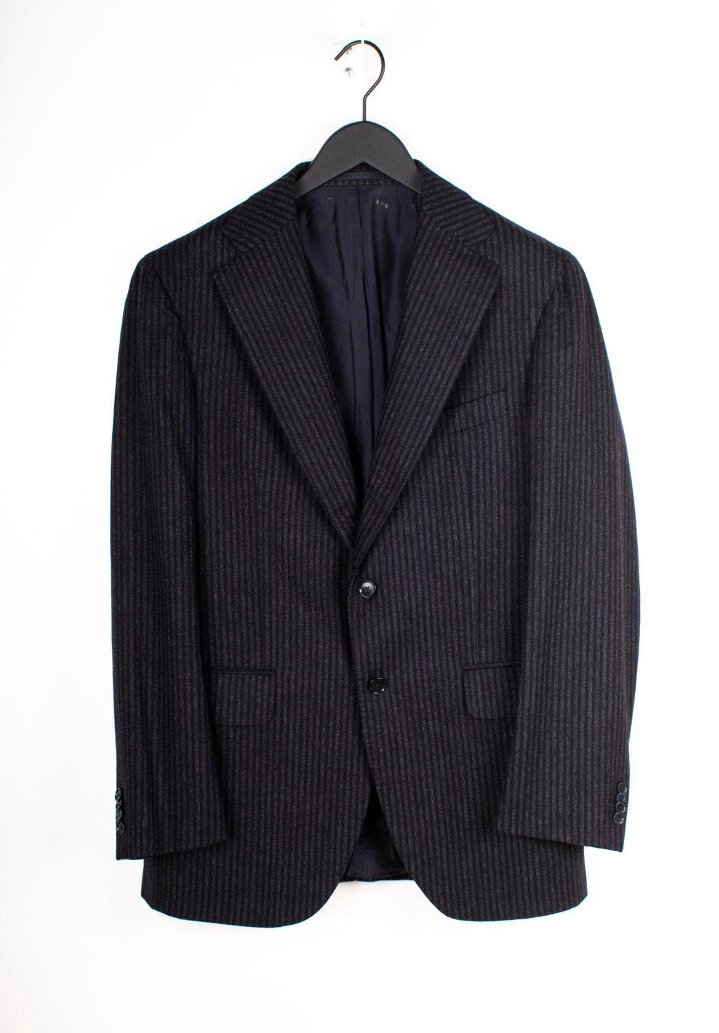Boglioli Herren Anzug Gestreift Zweiteilig Blazer Hose Größe IT52/L im Angebot
