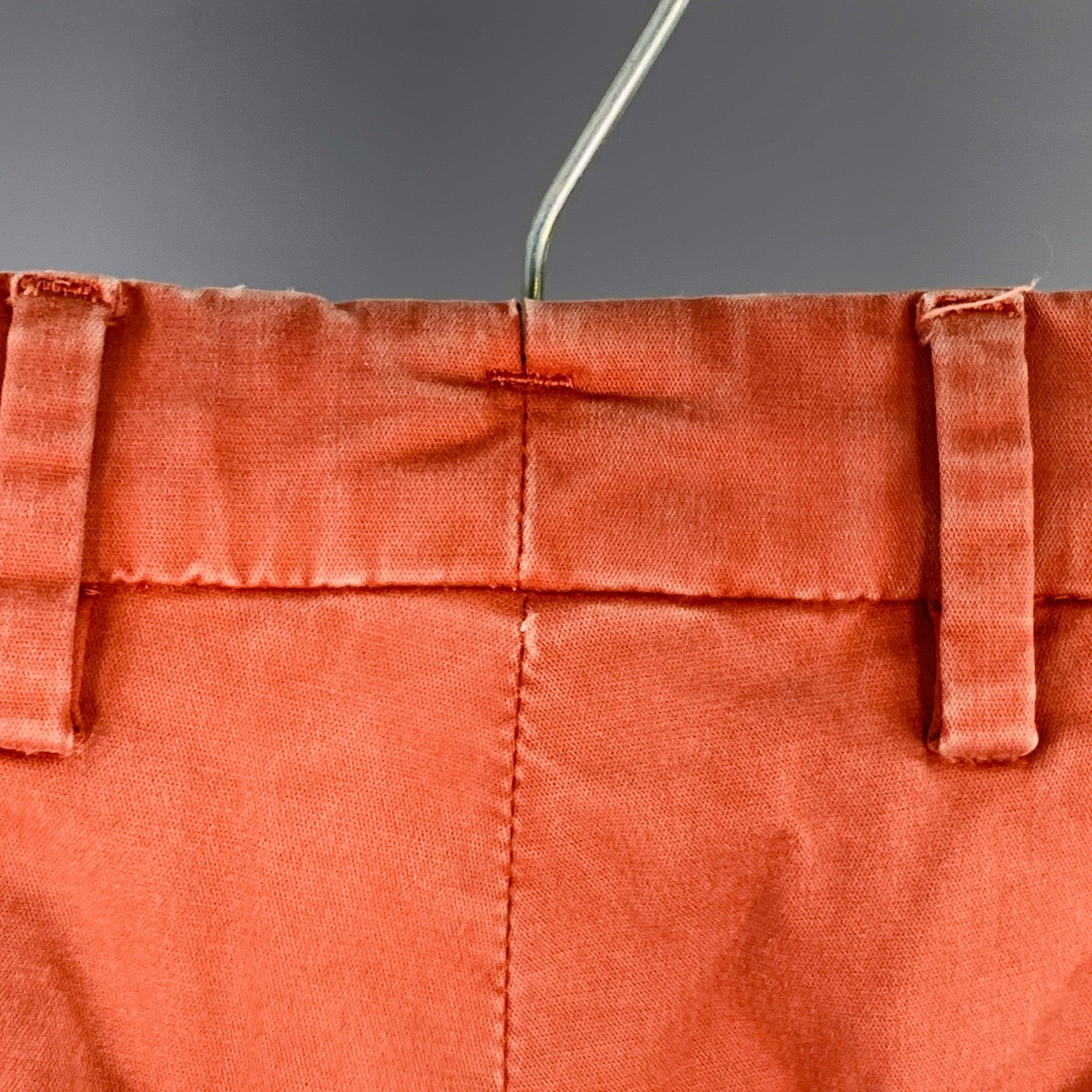 Orange Pantalon décontracté BOGLIOLI, taille 30, orange rouille, en coton mélangé en vente