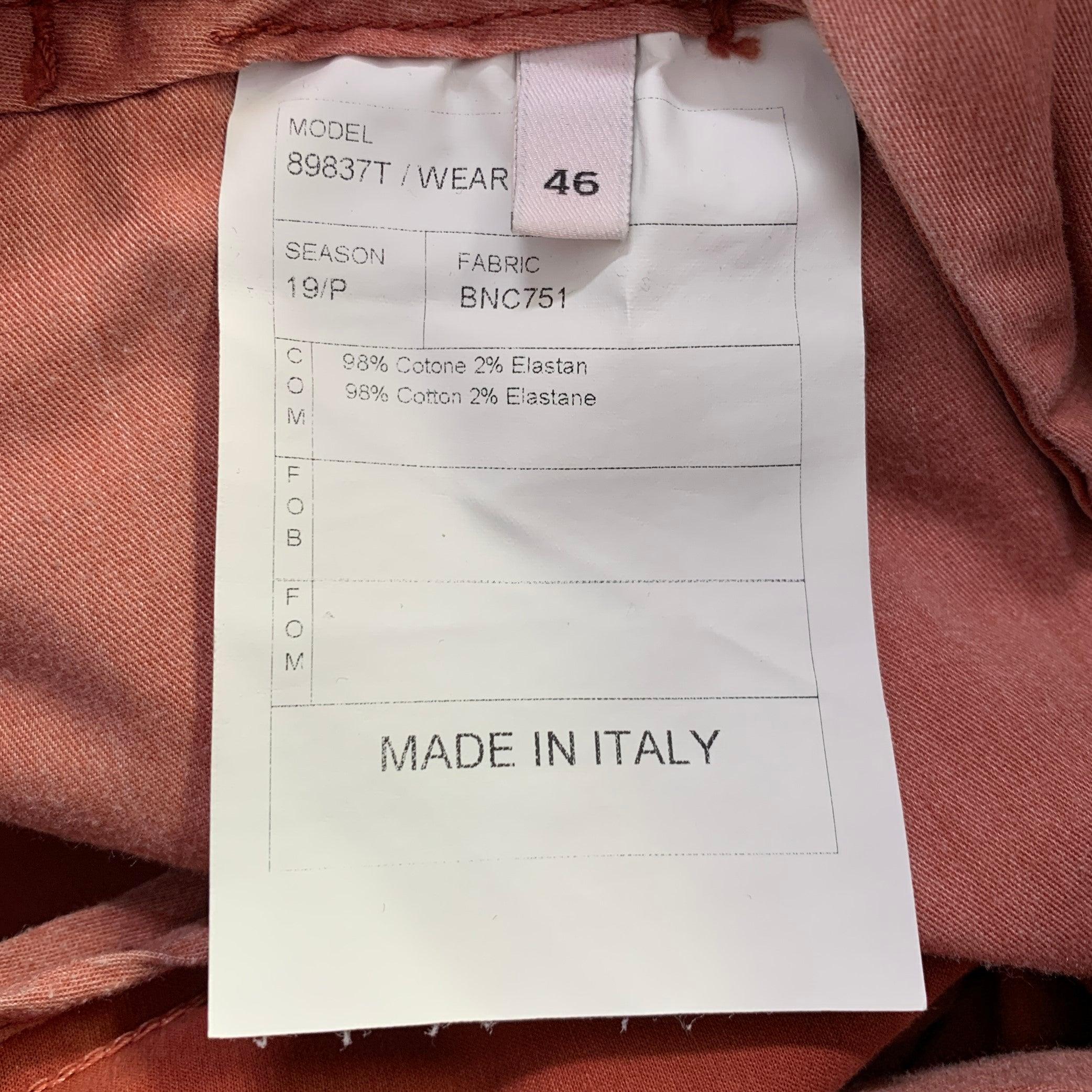 Pantalon décontracté BOGLIOLI, taille 30, orange rouille, en coton mélangé en vente 1