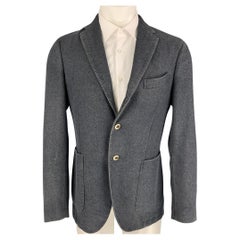 BOGLIOLI Size 38 Gray Heather Notch Lapel Sport Coat