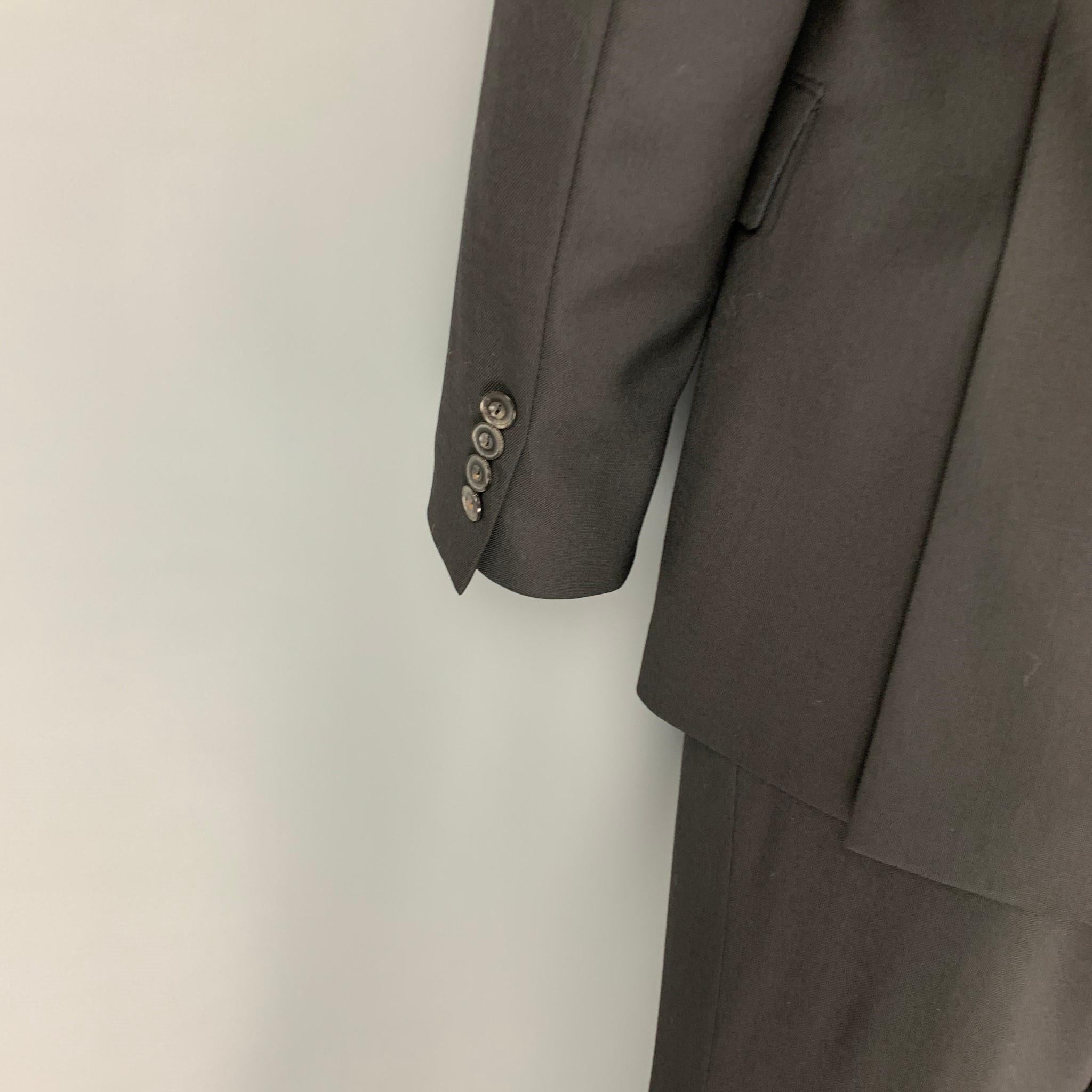 Men's BOGLIOLI Size 42 Black Wool Notch Lapel Suit