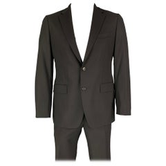 BOGLIOLI Size 42 Black Wool Notch Lapel Suit