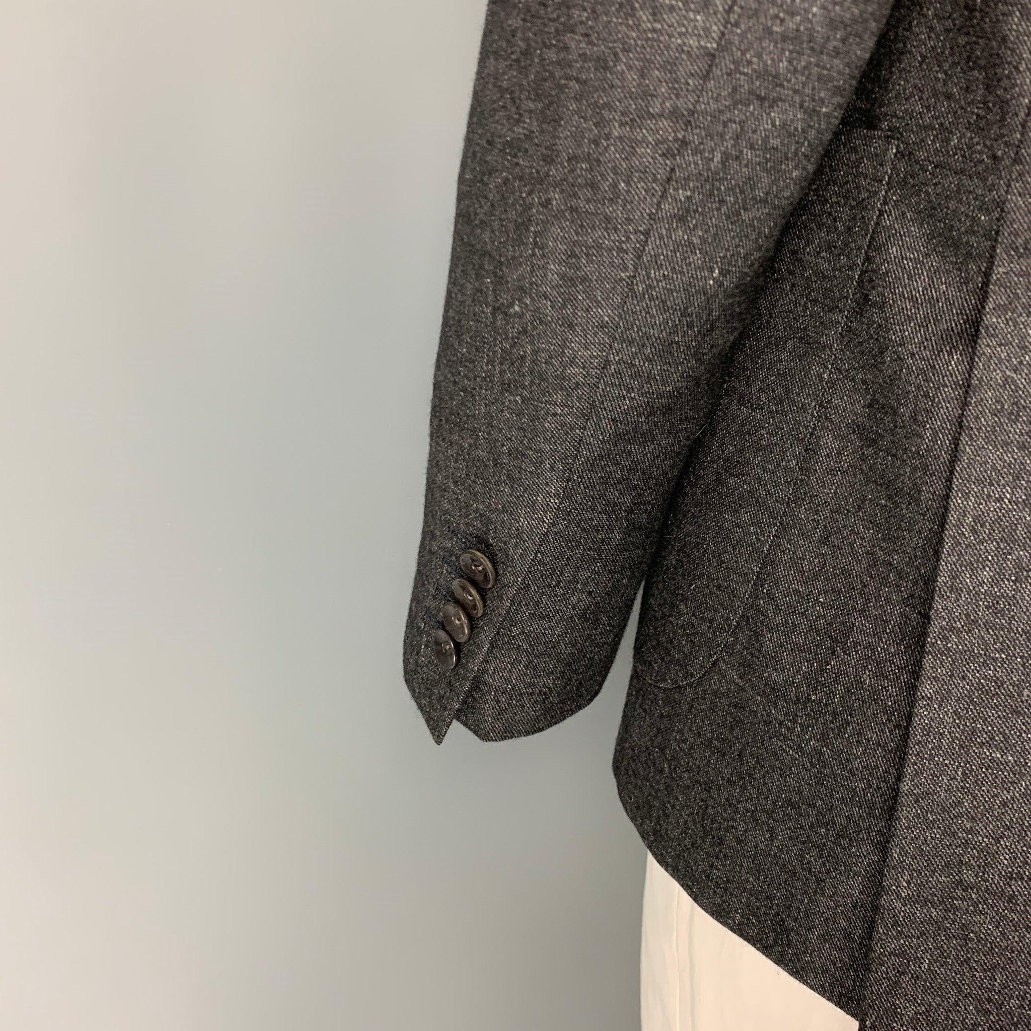 Men's BOGLIOLI Size M Grey Charcoal Wool Blend Single Breasted Sport Coat For Sale