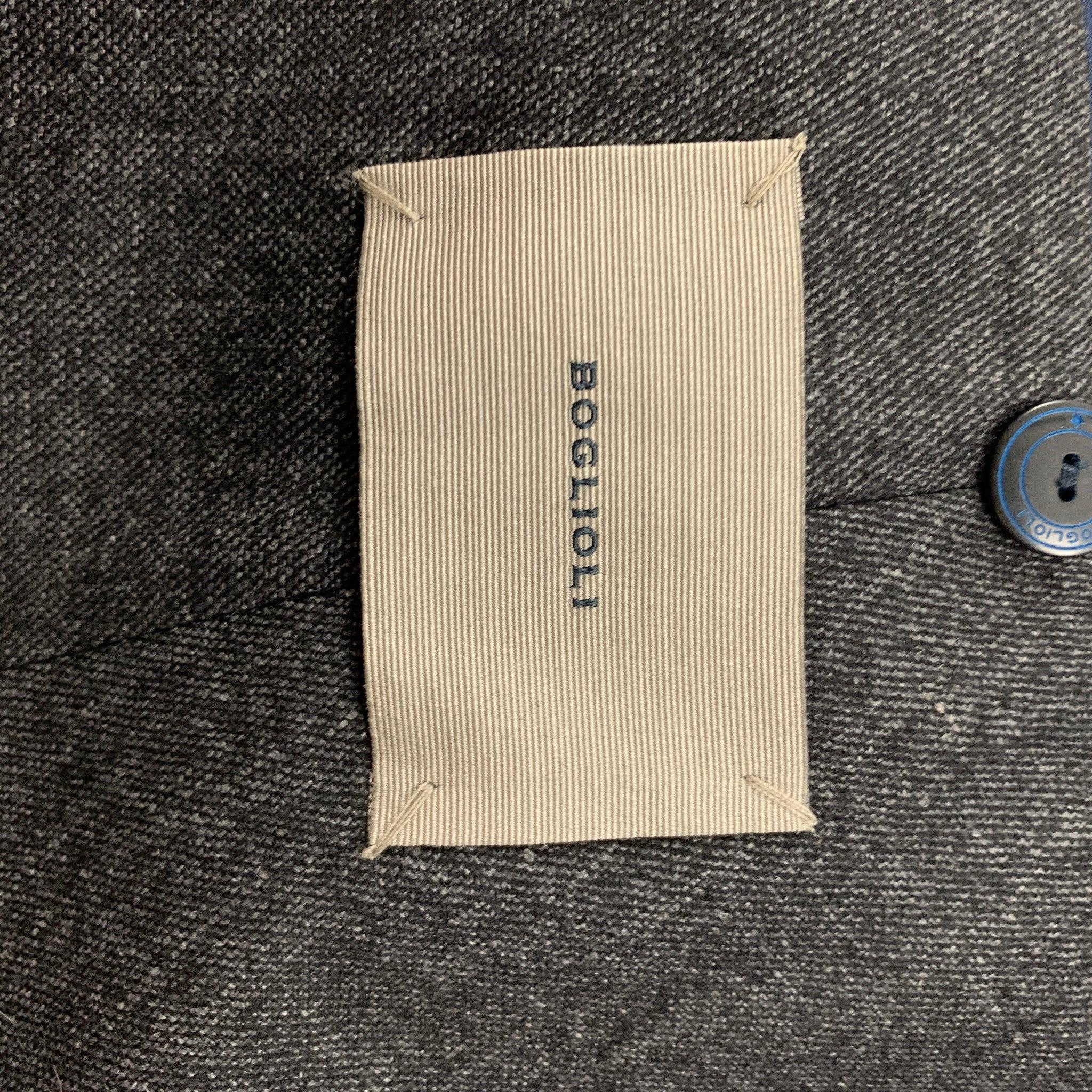 BOGLIOLI Cappotto sportivo monopetto in misto lana grigio antracite taglia M in vendita 1