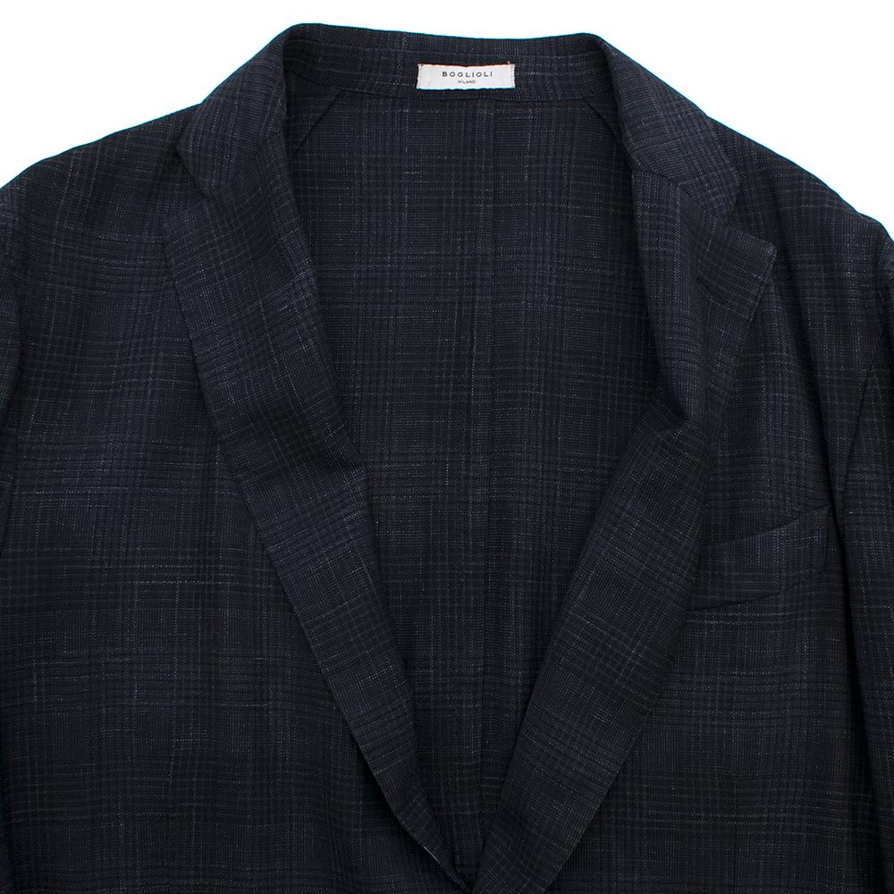 Black Boglioli Wool Blend Men's Single Breasted Jacket - Size IT 50 For Sale