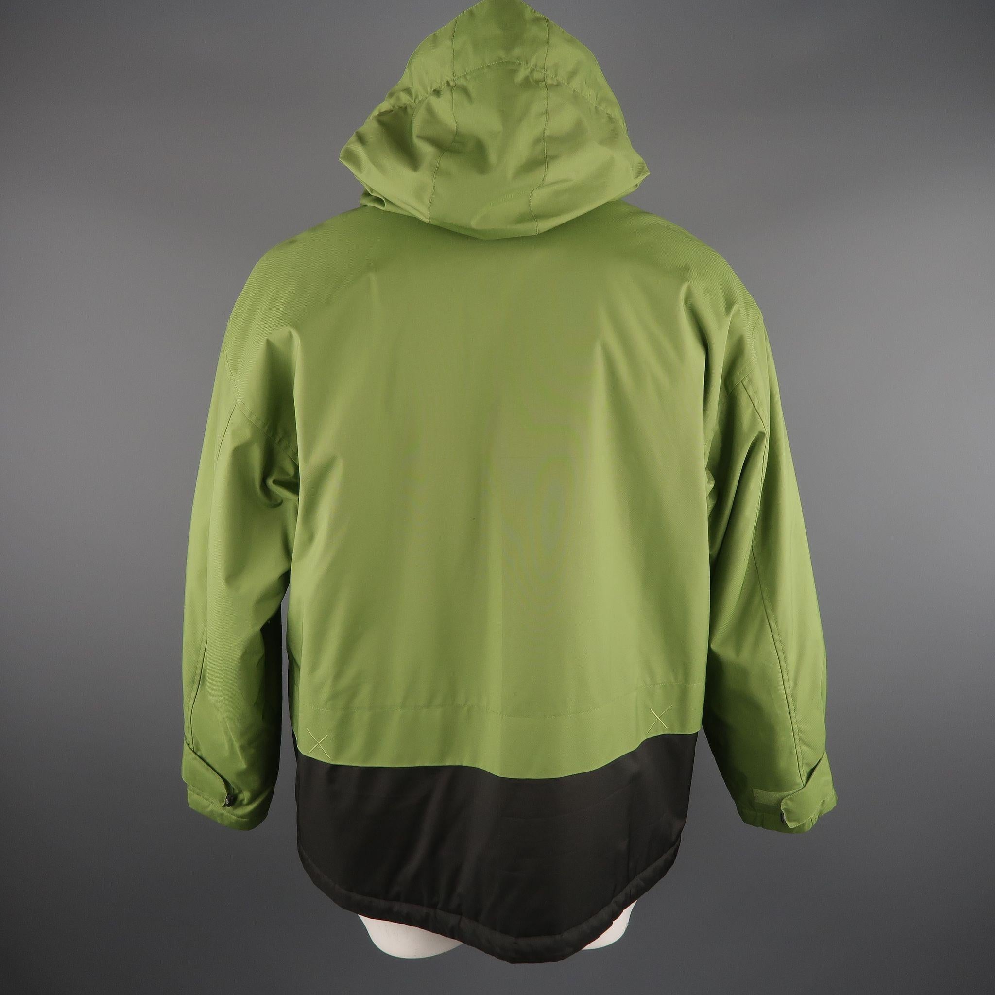 BOGNER 40 Green Polyamide Hooded Ski Jacket 1