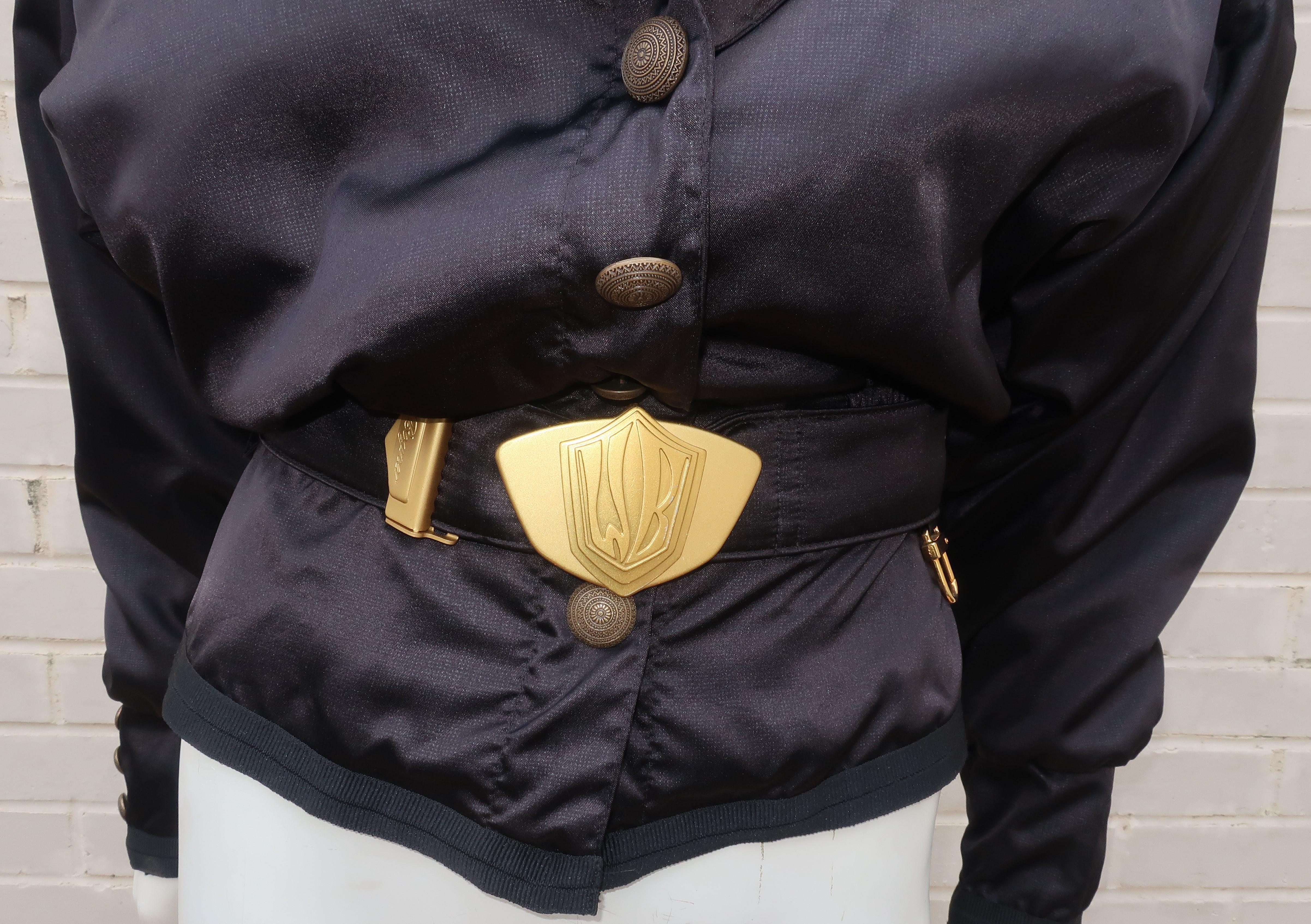 black and gold ski jacket