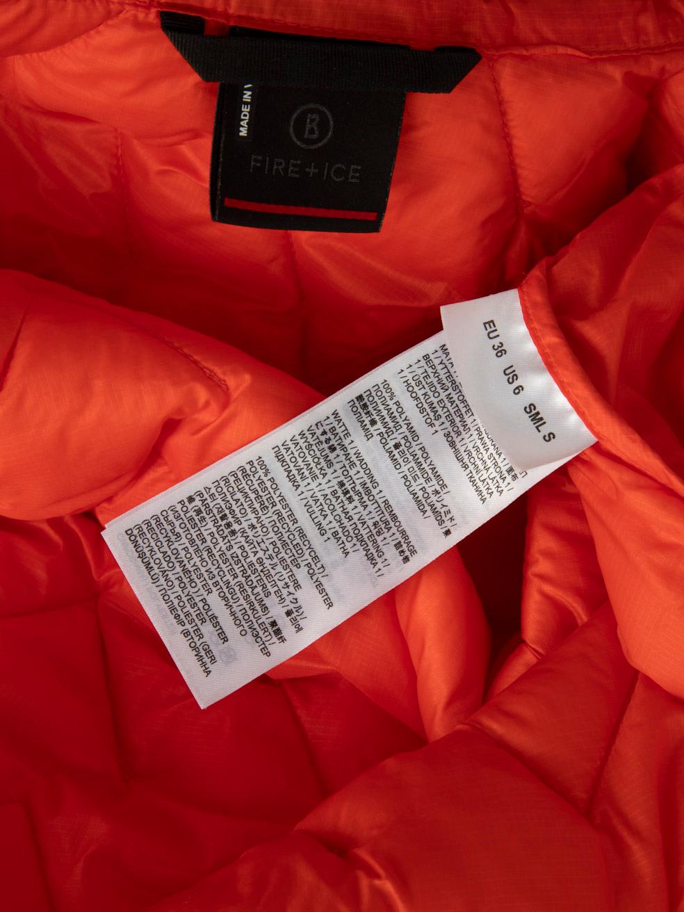 Bogner Orange Insulated Quilted Jacket Size S For Sale 2