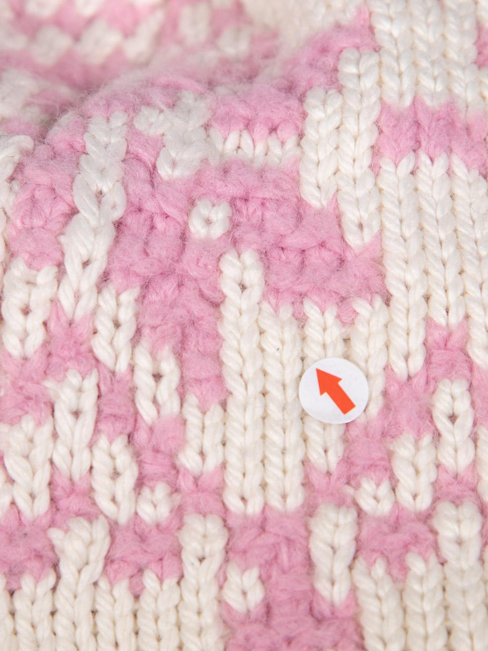 Cappello con pompon invernale in maglia rosa di Bogner in vendita 1