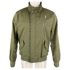 Used BOGNER Size 40 Olive Cotton Polyamide Zip & Buttons Luan Jacket