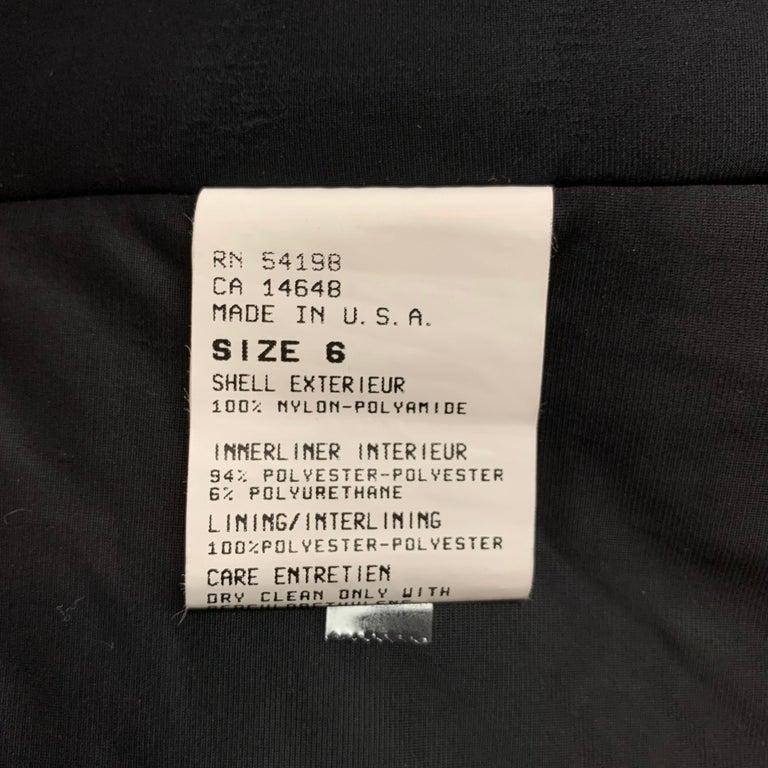BOGNER Size 6 Black Quilted Textured Nylon Jacket For Sale at 1stDibs